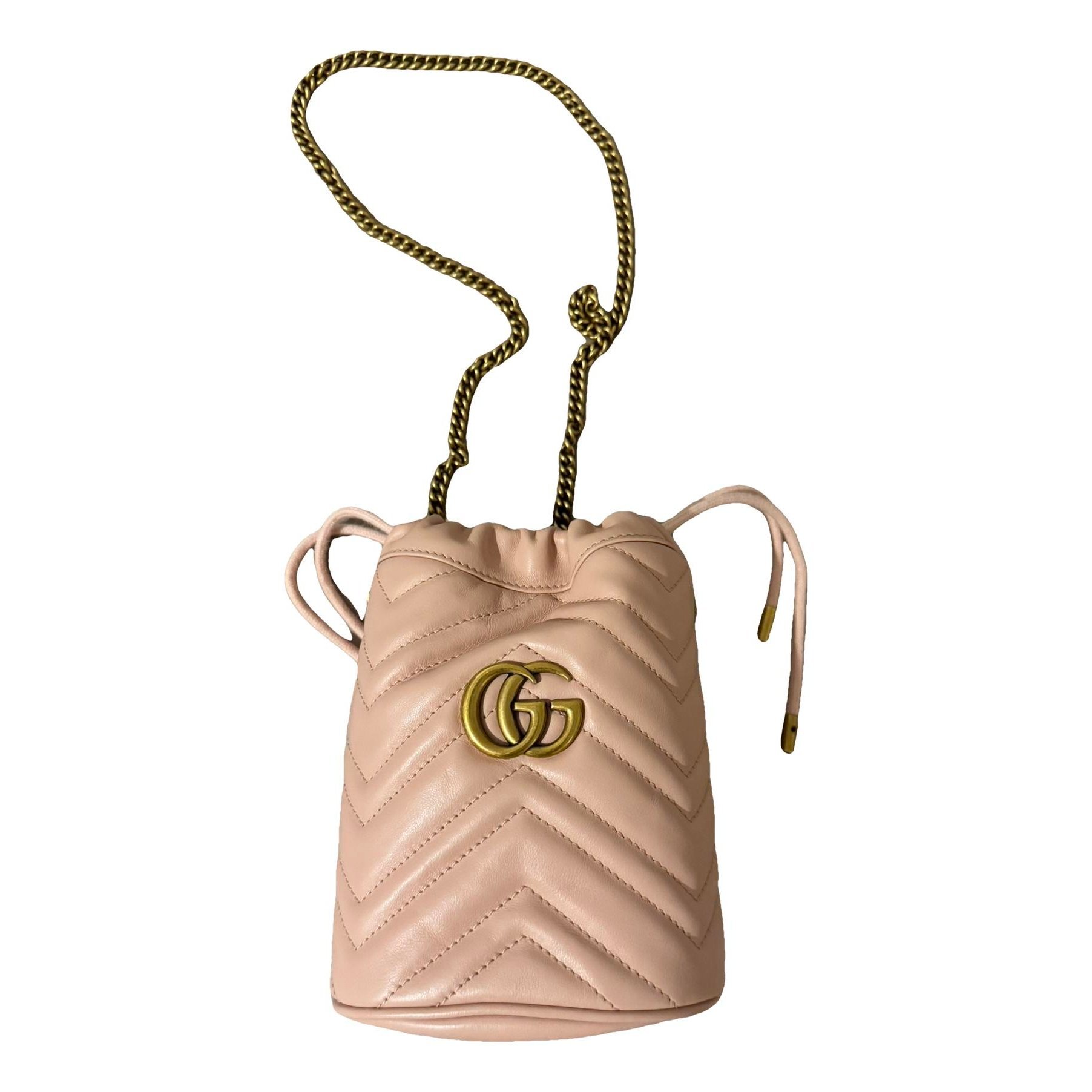 GG Marmont Chain Bucket leather crossbody bag