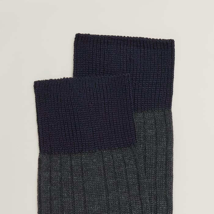 Anthracite "H" Embroidery Socks