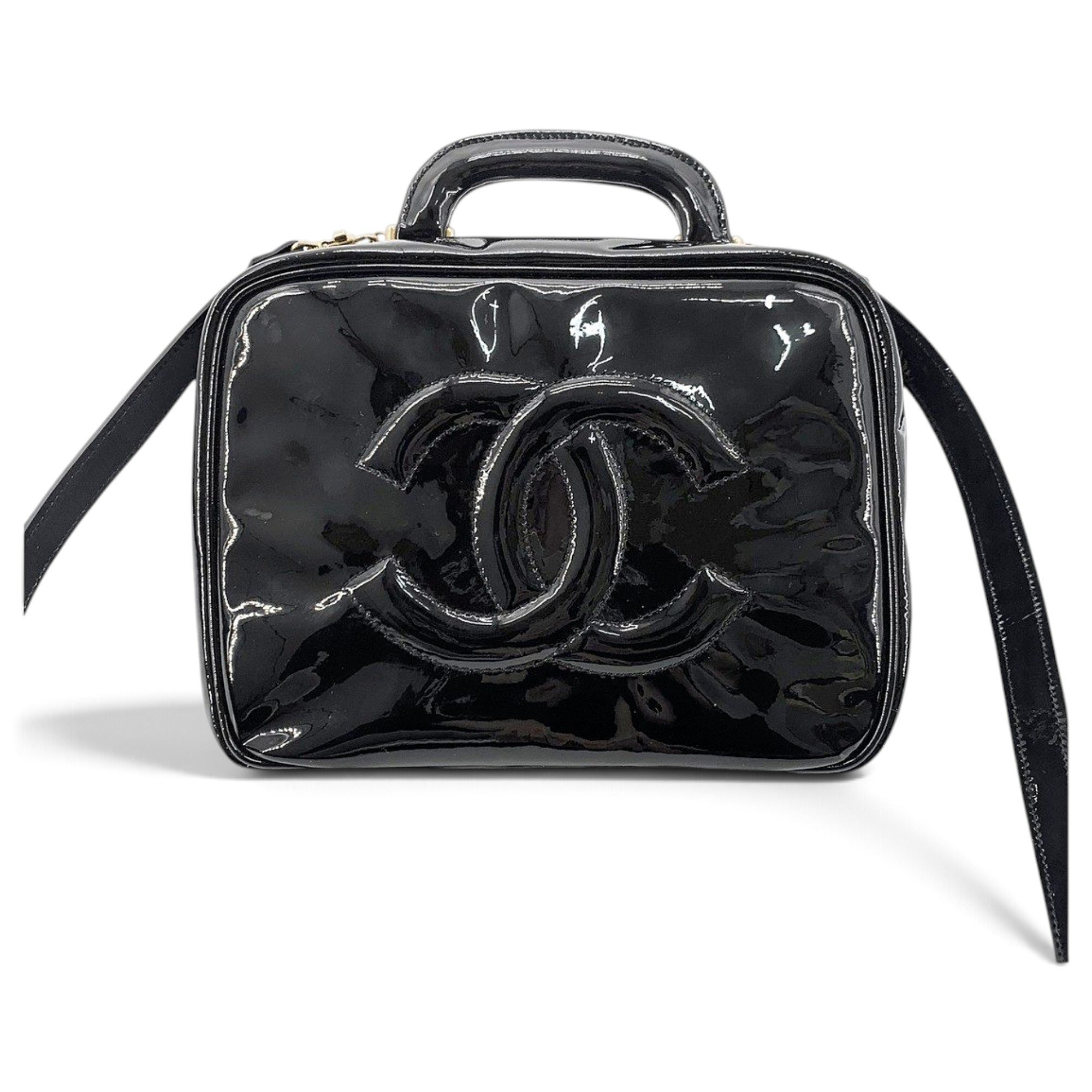 Patent leather tote