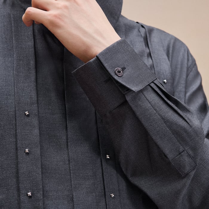 Anthracite "Clou Pyramide" Sporty Fit Shirt