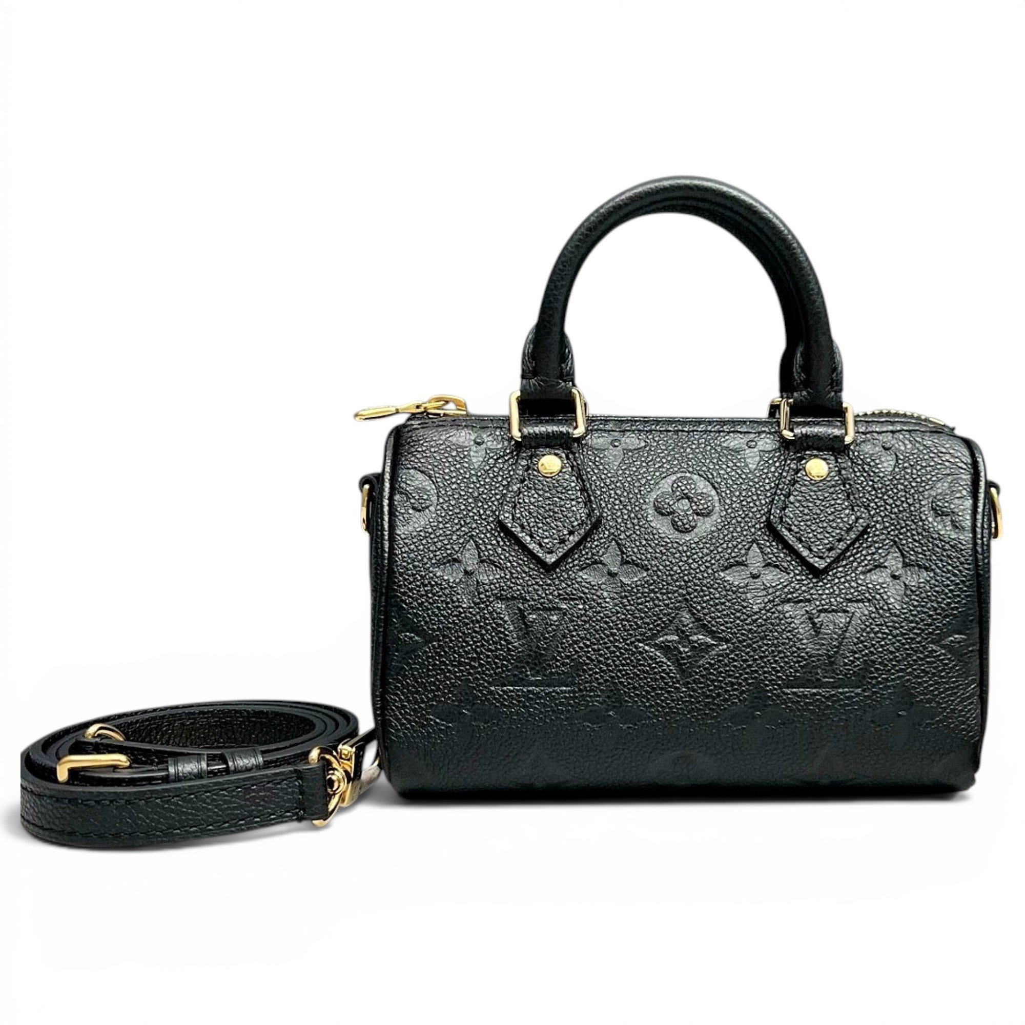 Nano Speedy / Mini HL leather handbag