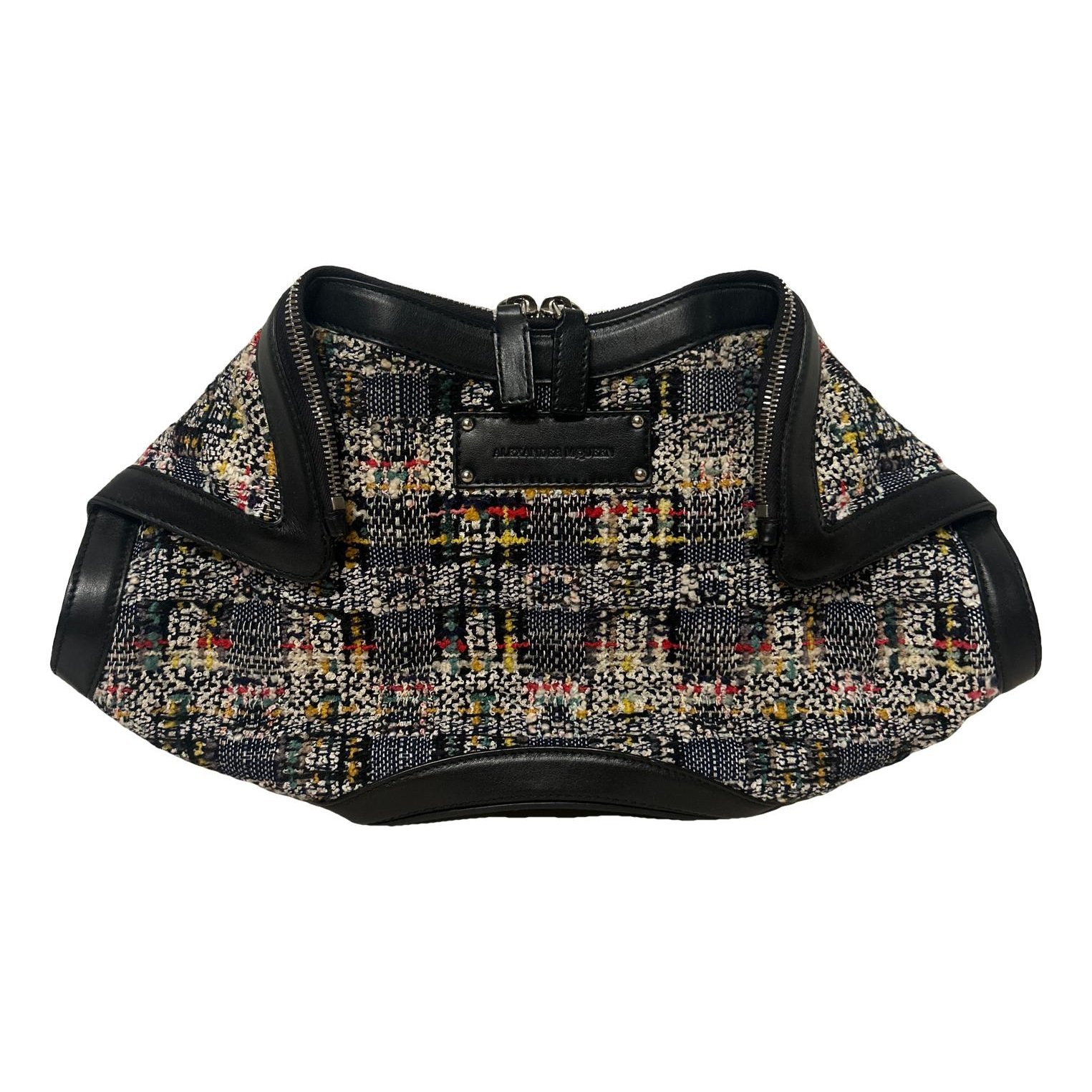Alexander McQueen Manta tweed clutch bag