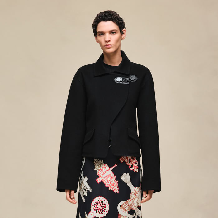 Noir Jewel Fastening Jacket