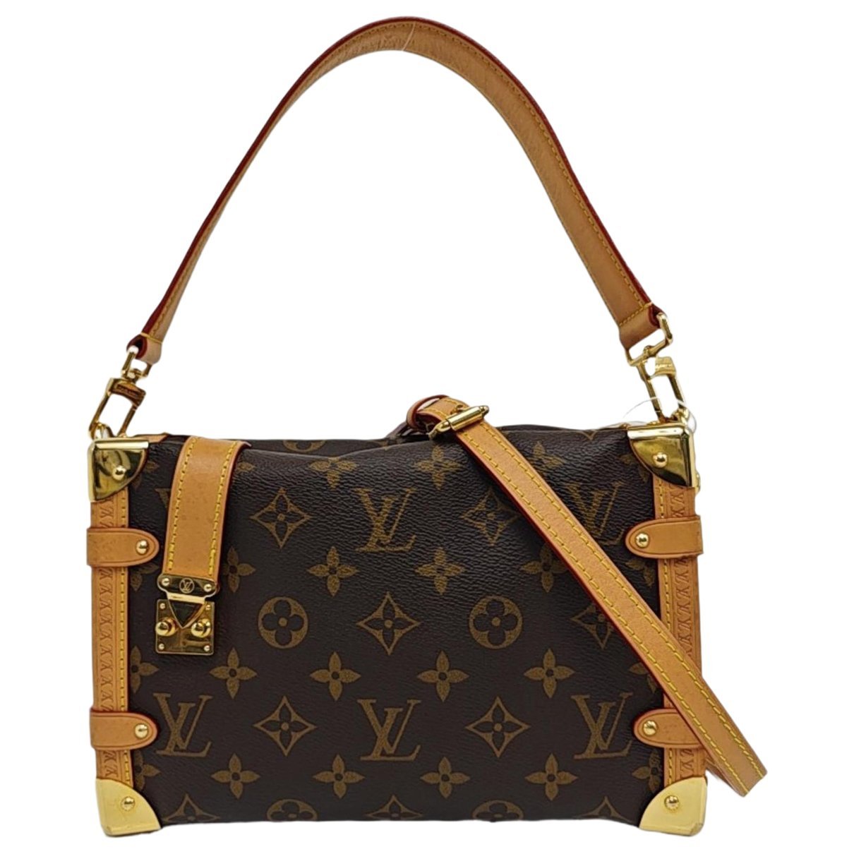 Side Trunk leather crossbody bag