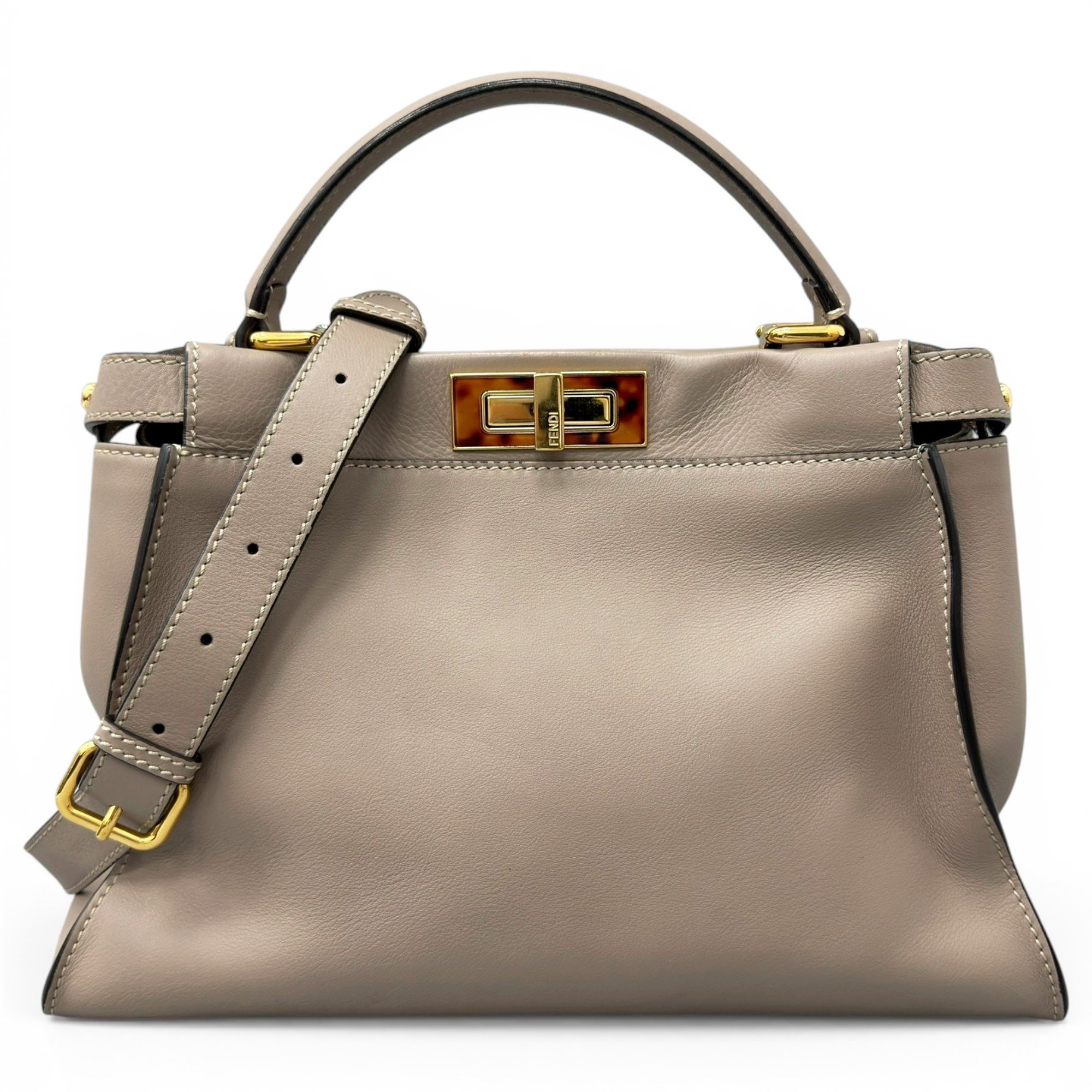Peekaboo leather handbag