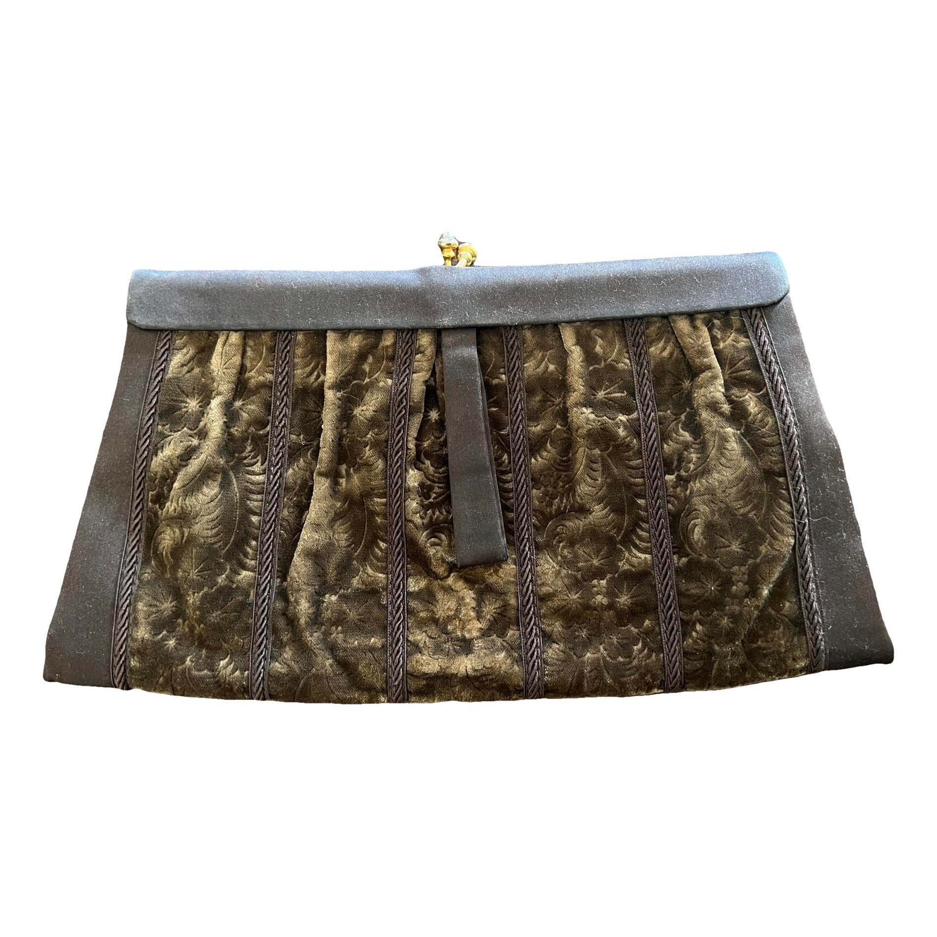 Velvet clutch bag