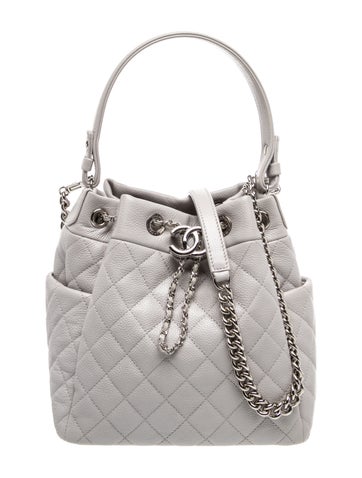 Quilted Chain Bucket Bag