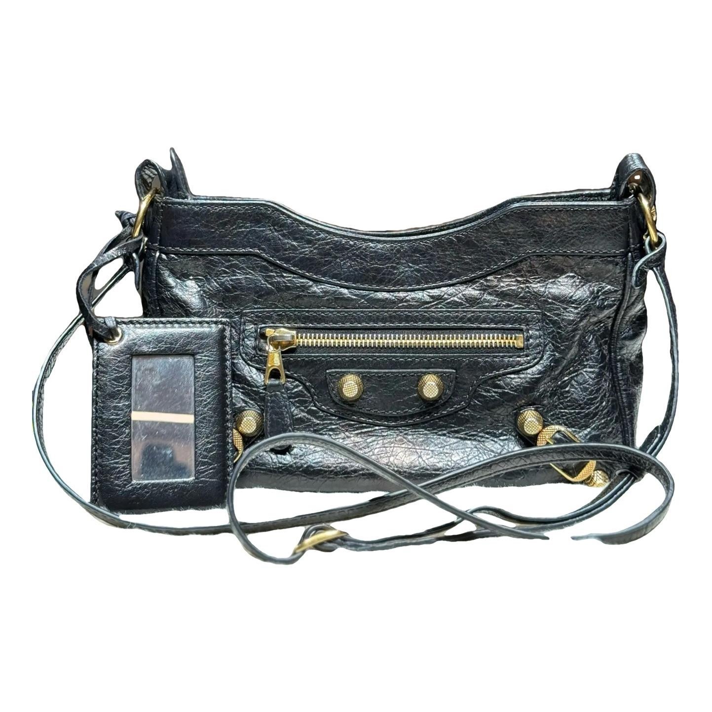 Classic Metalic leather handbag