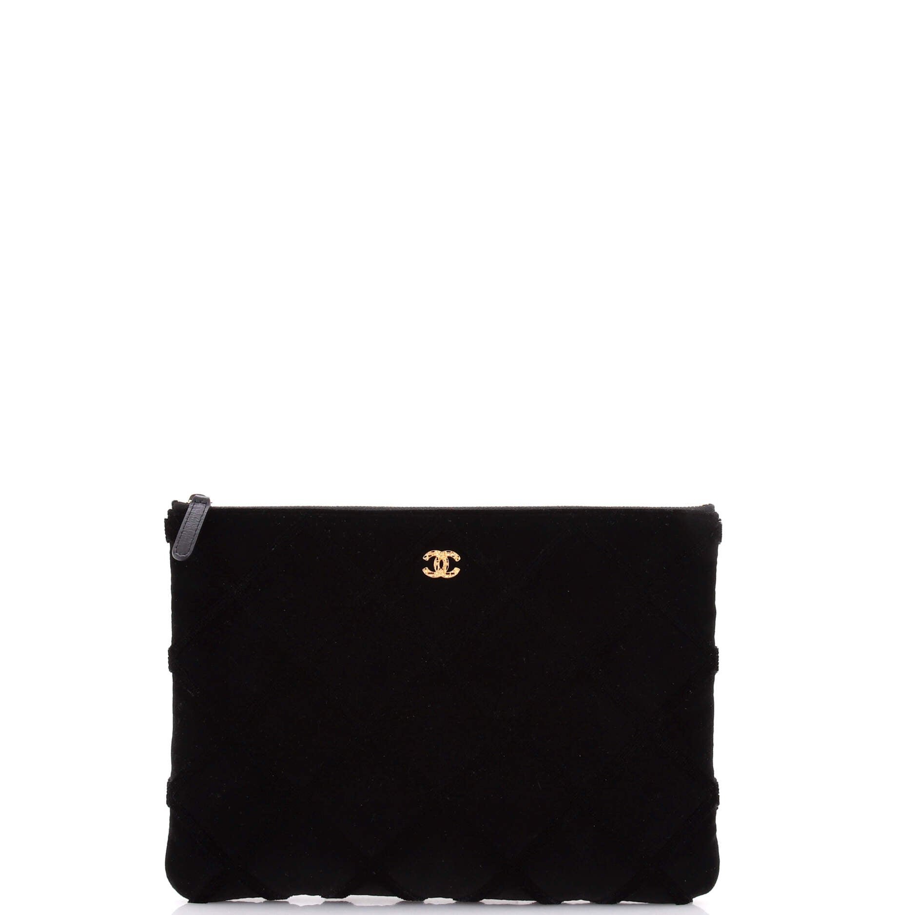 O Case Clutch 3D Quilted Velvet Medium