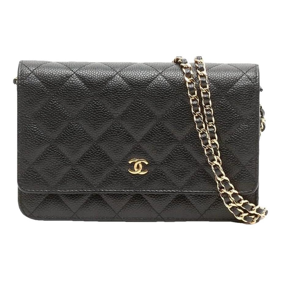Wallet On Chain leather crossbody bag