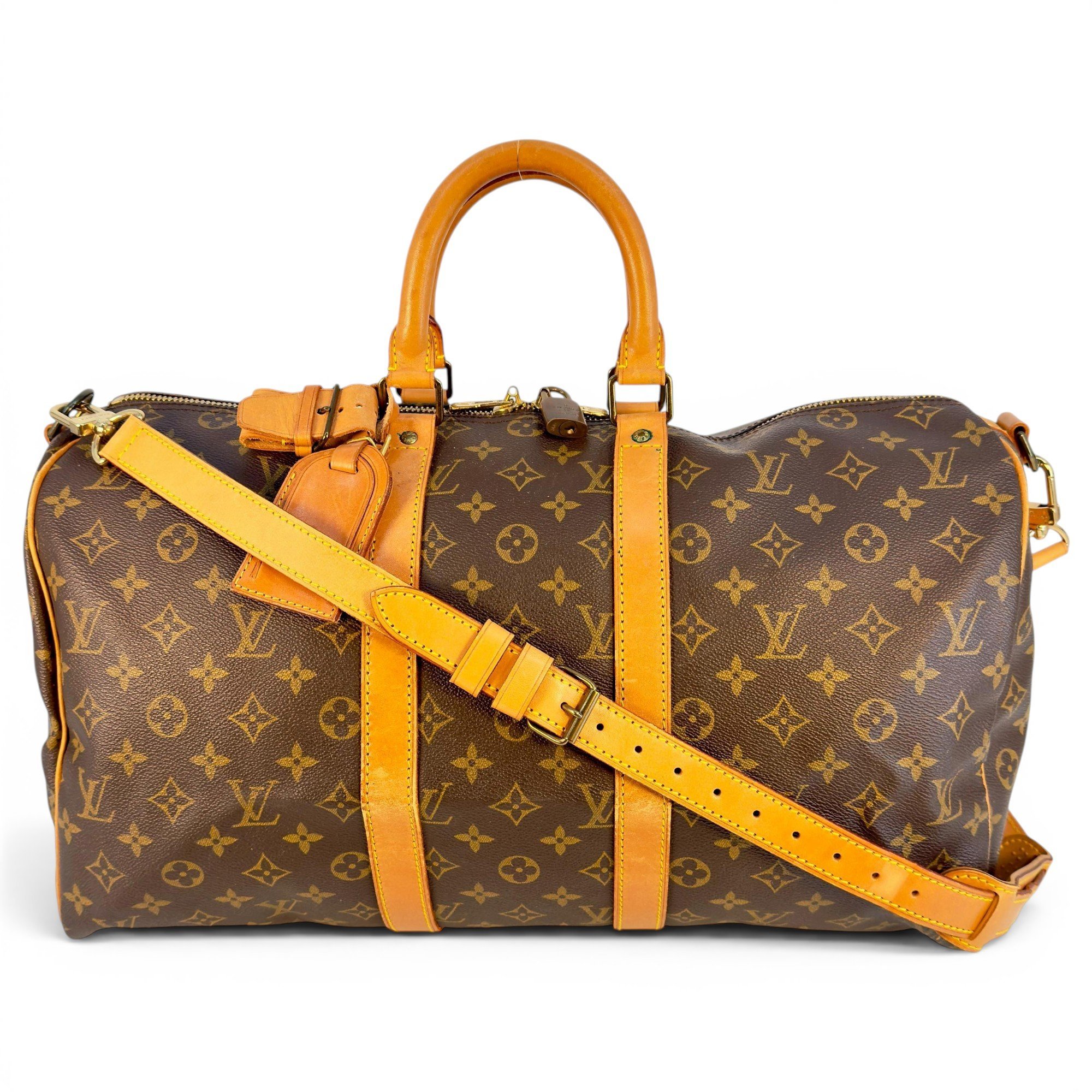 Keepall leather travel bag