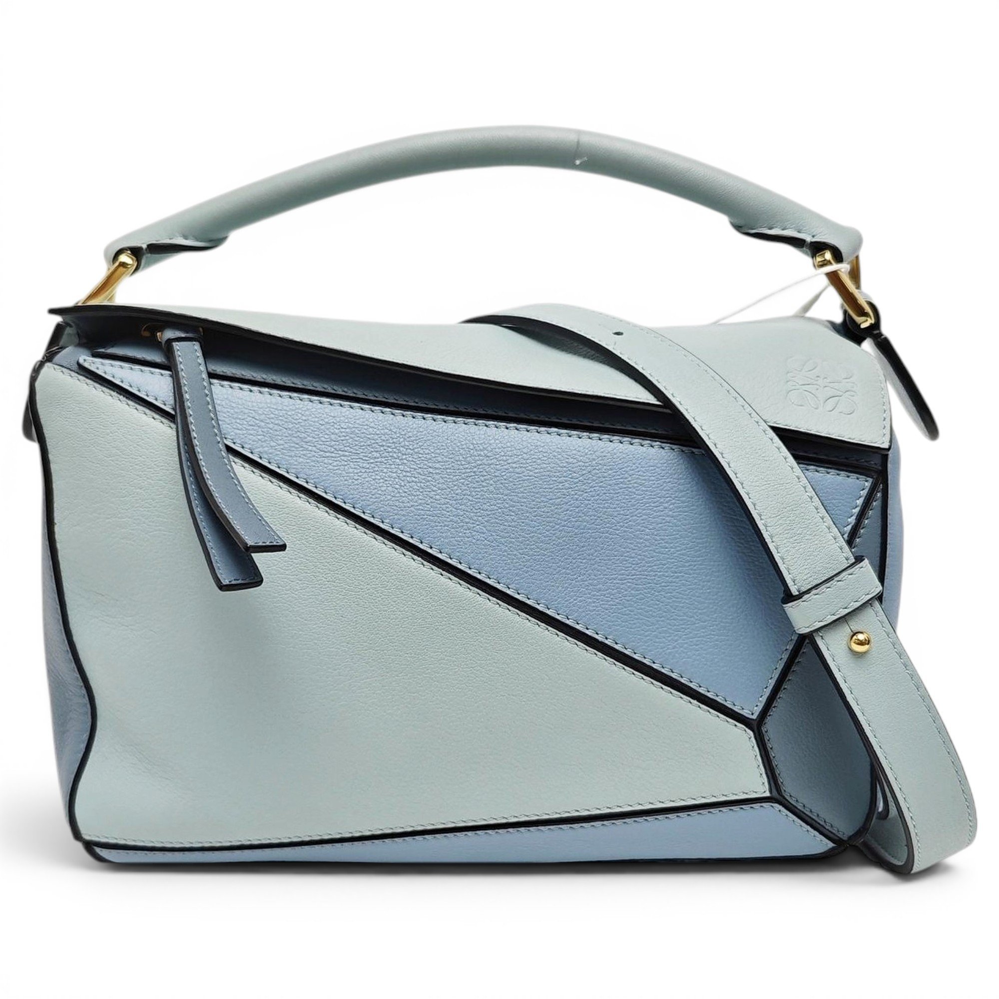 Puzzle leather crossbody bag