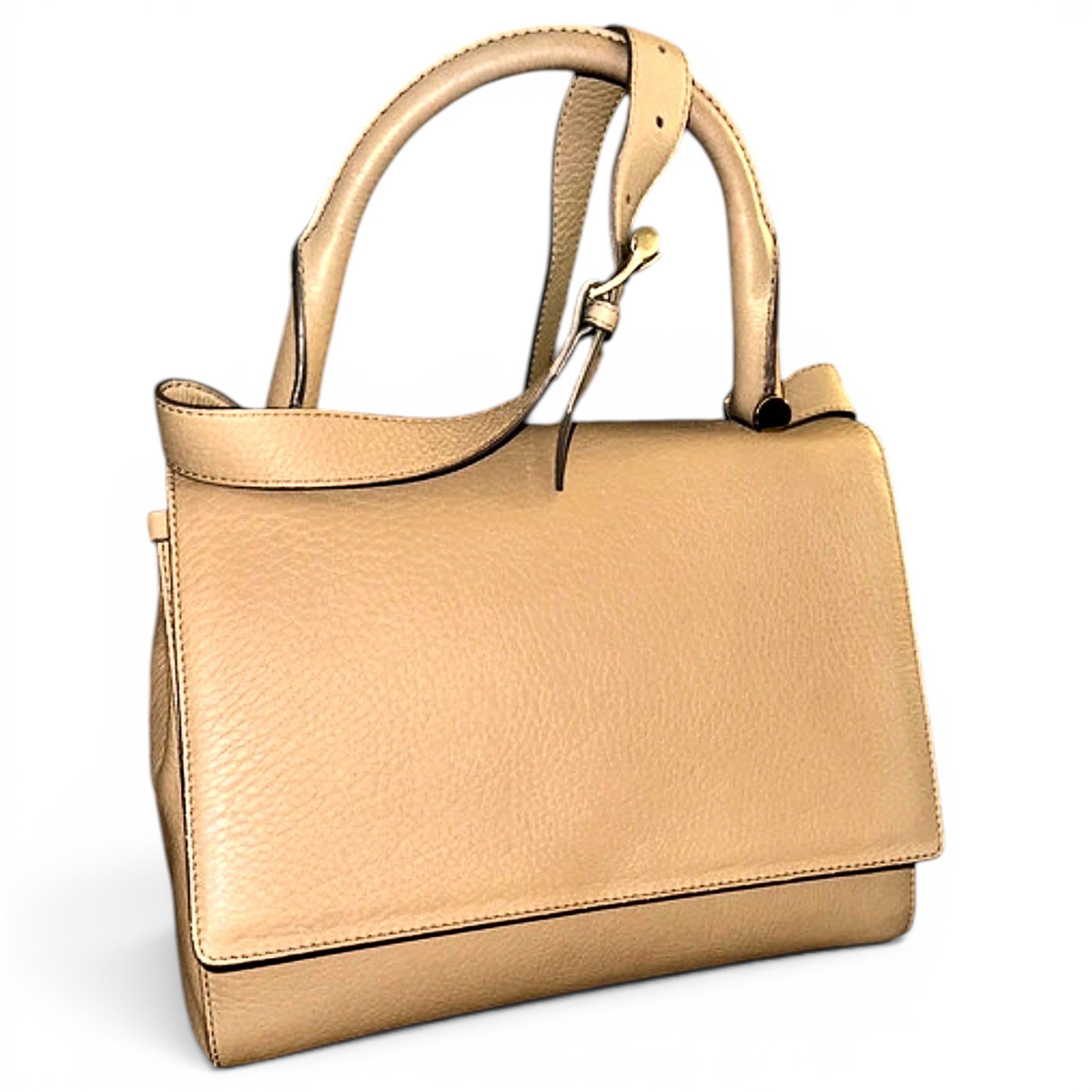 Marine leather handbag