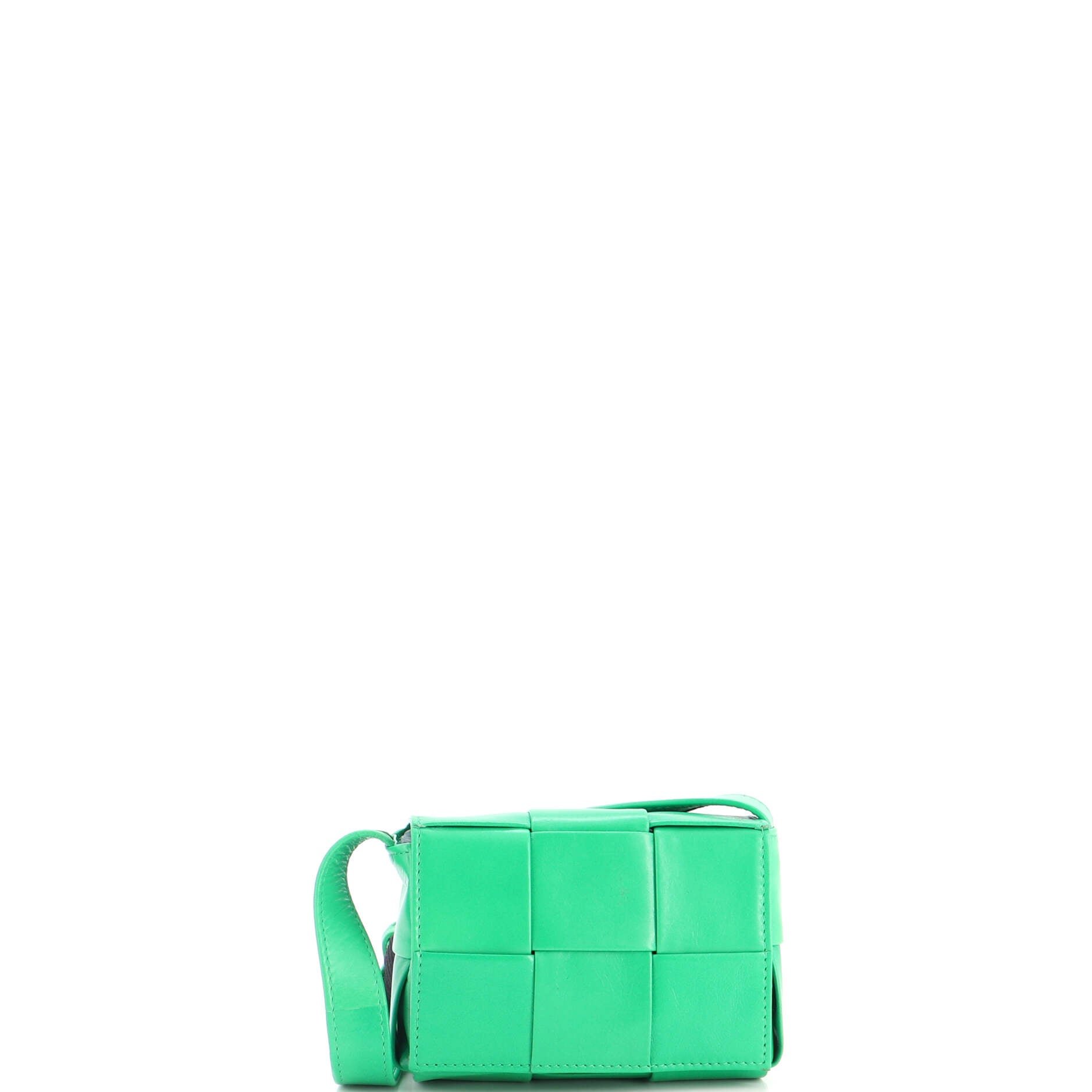 Cassette Crossbody Bag Maxi Intrecciato Leather Candy