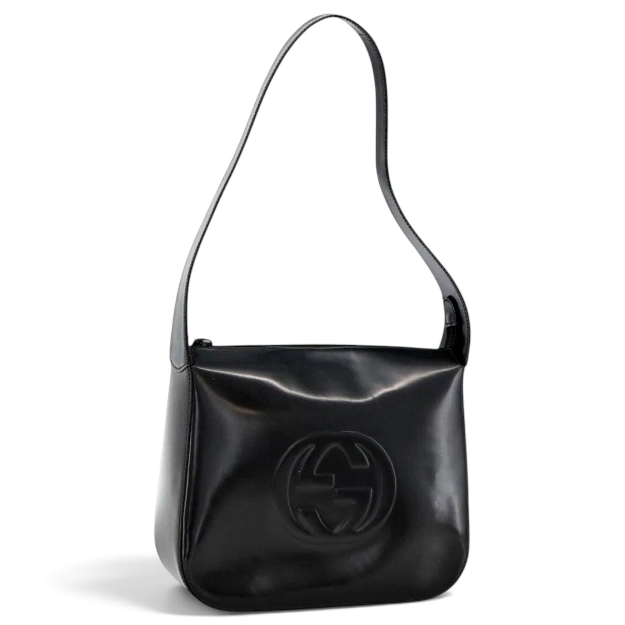 Patent leather handbag