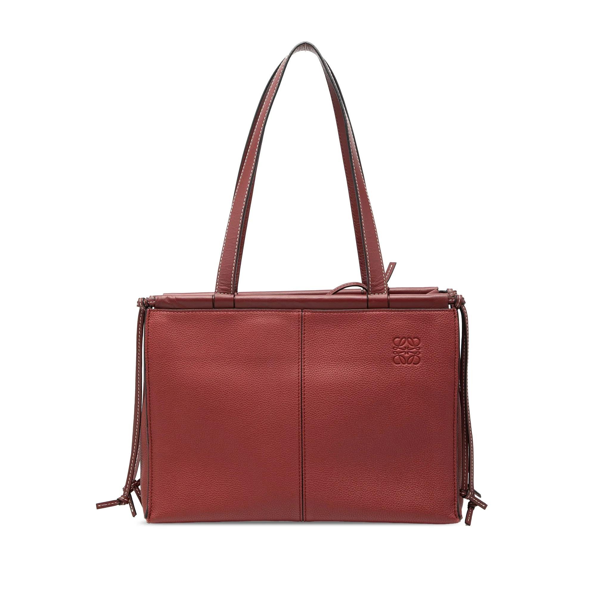 Cushion leather tote