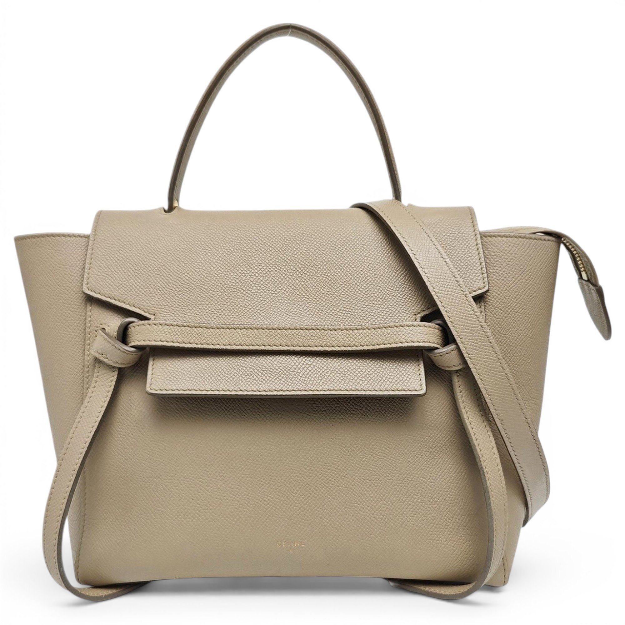 Belt leather handbag