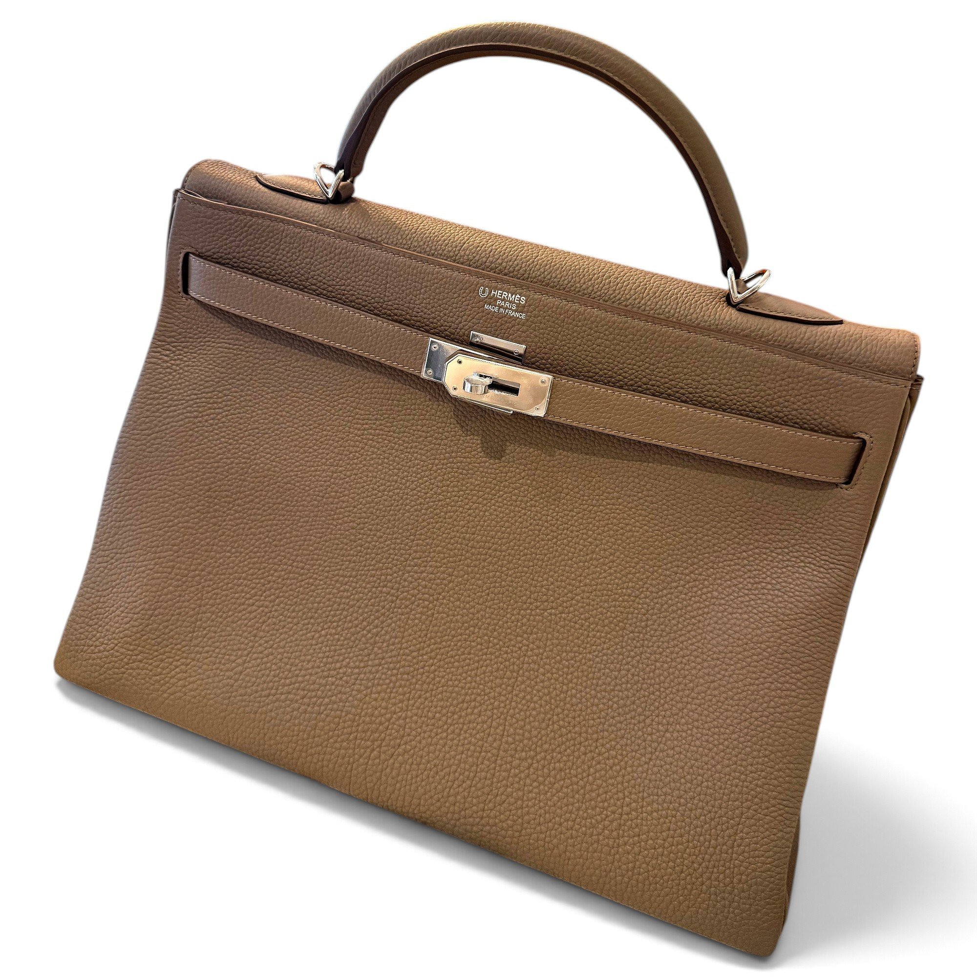 Hermes Kelly 40 Handbag Étoupe Togo Leather