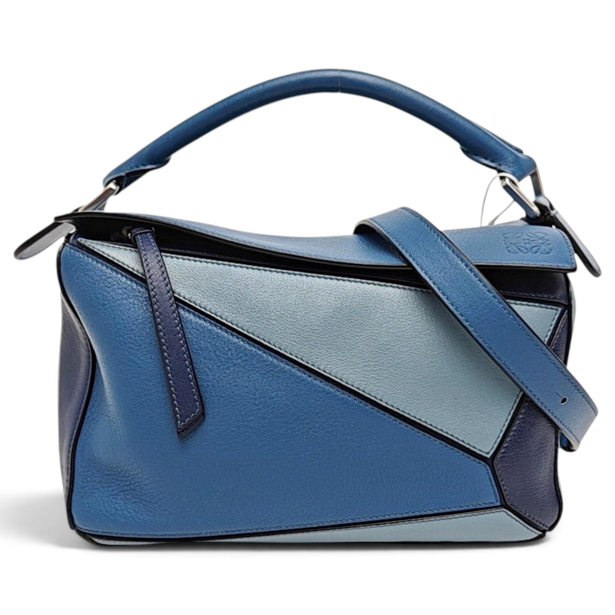 Puzzle leather handbag