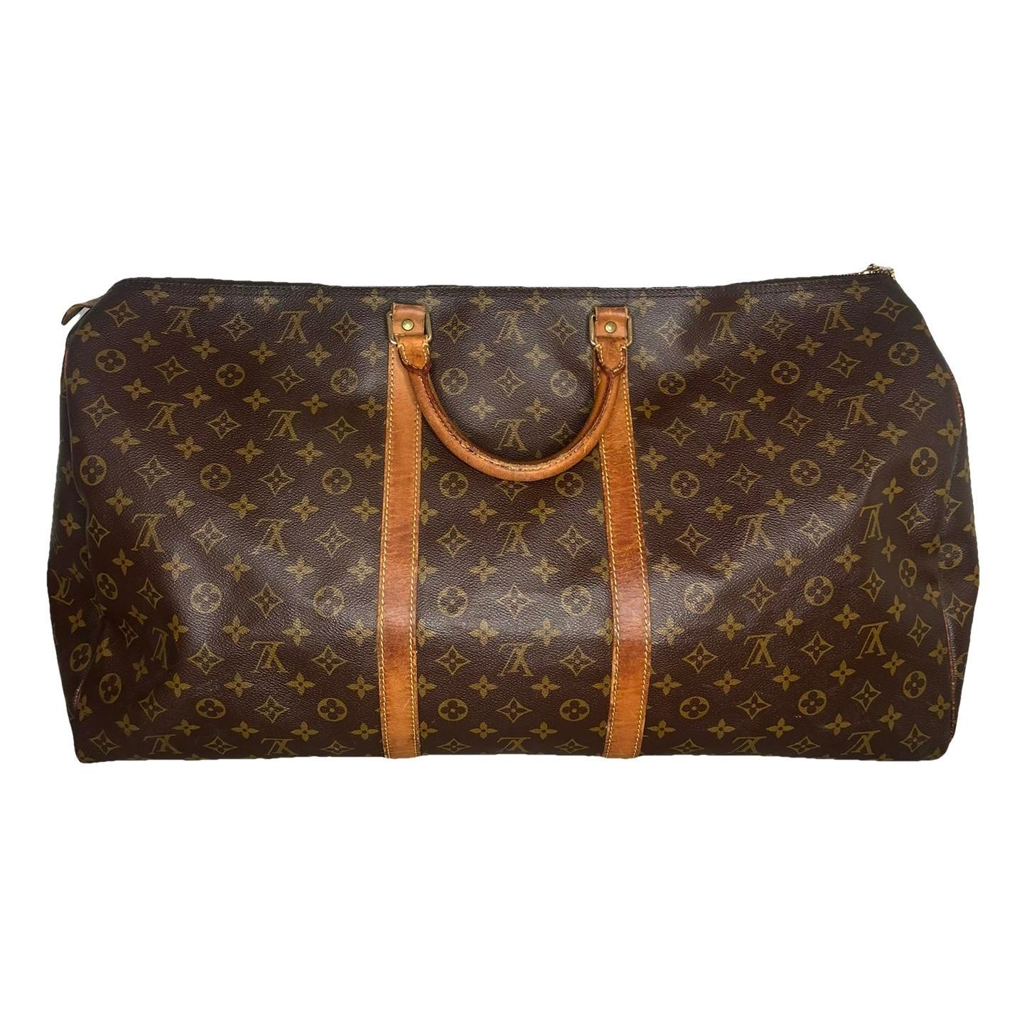 Keepall leather travel bag