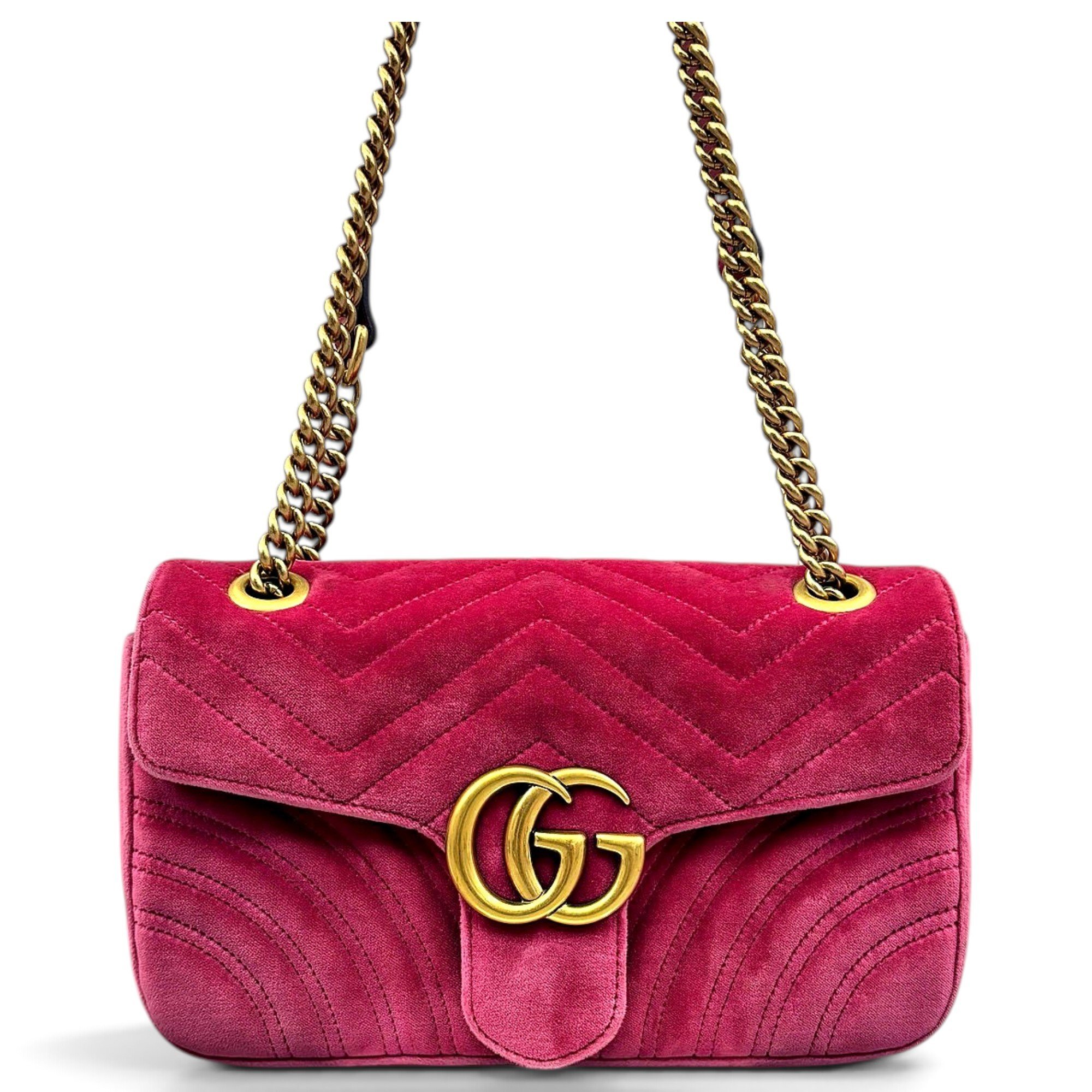GG Marmont Flap velvet handbag