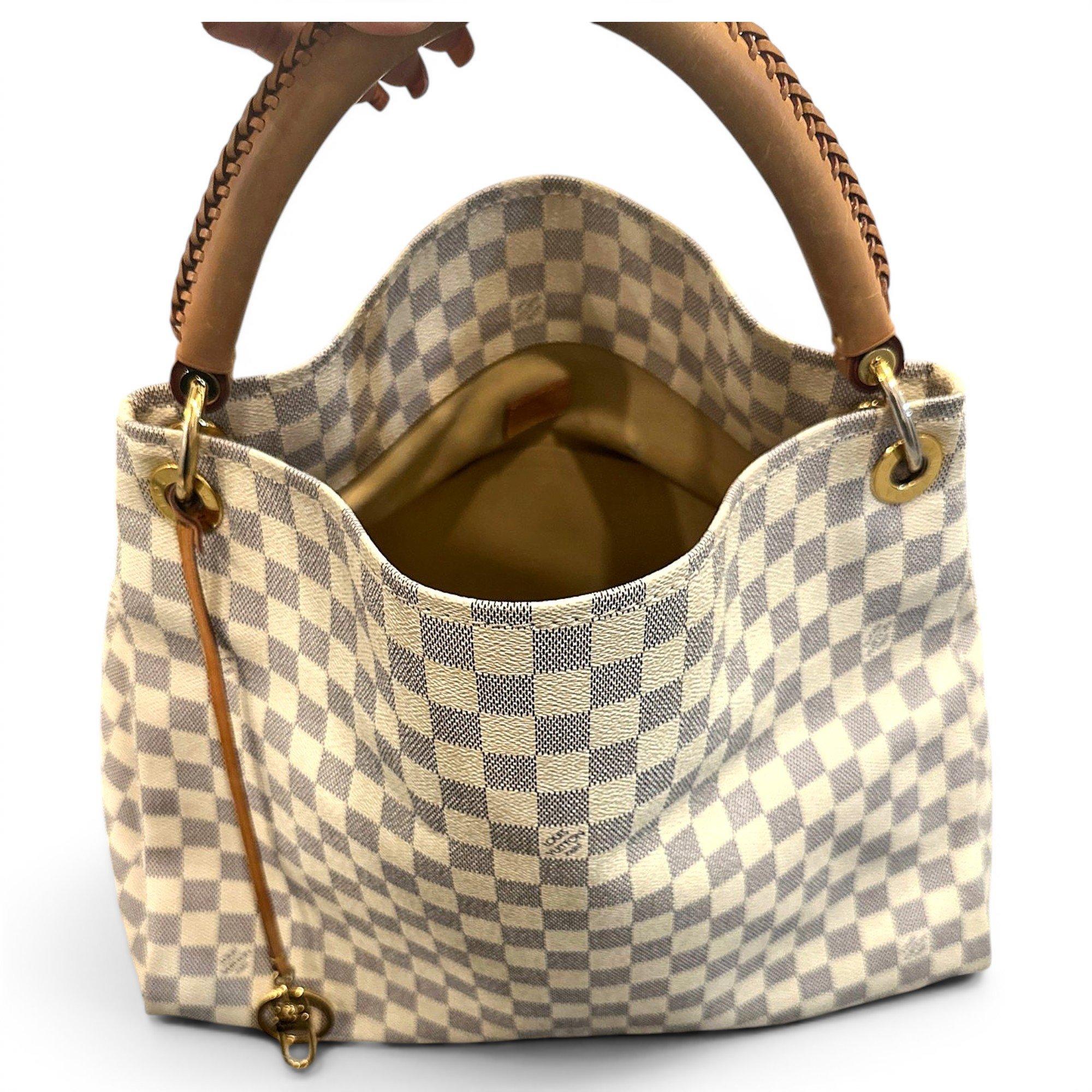 Artsy leather handbag