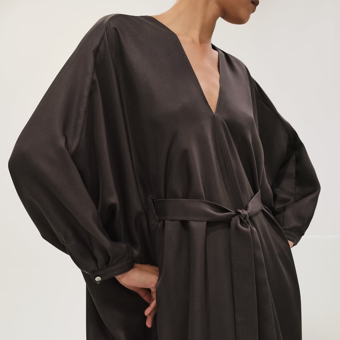 Marron Terre d'Ombre Caftan Dress