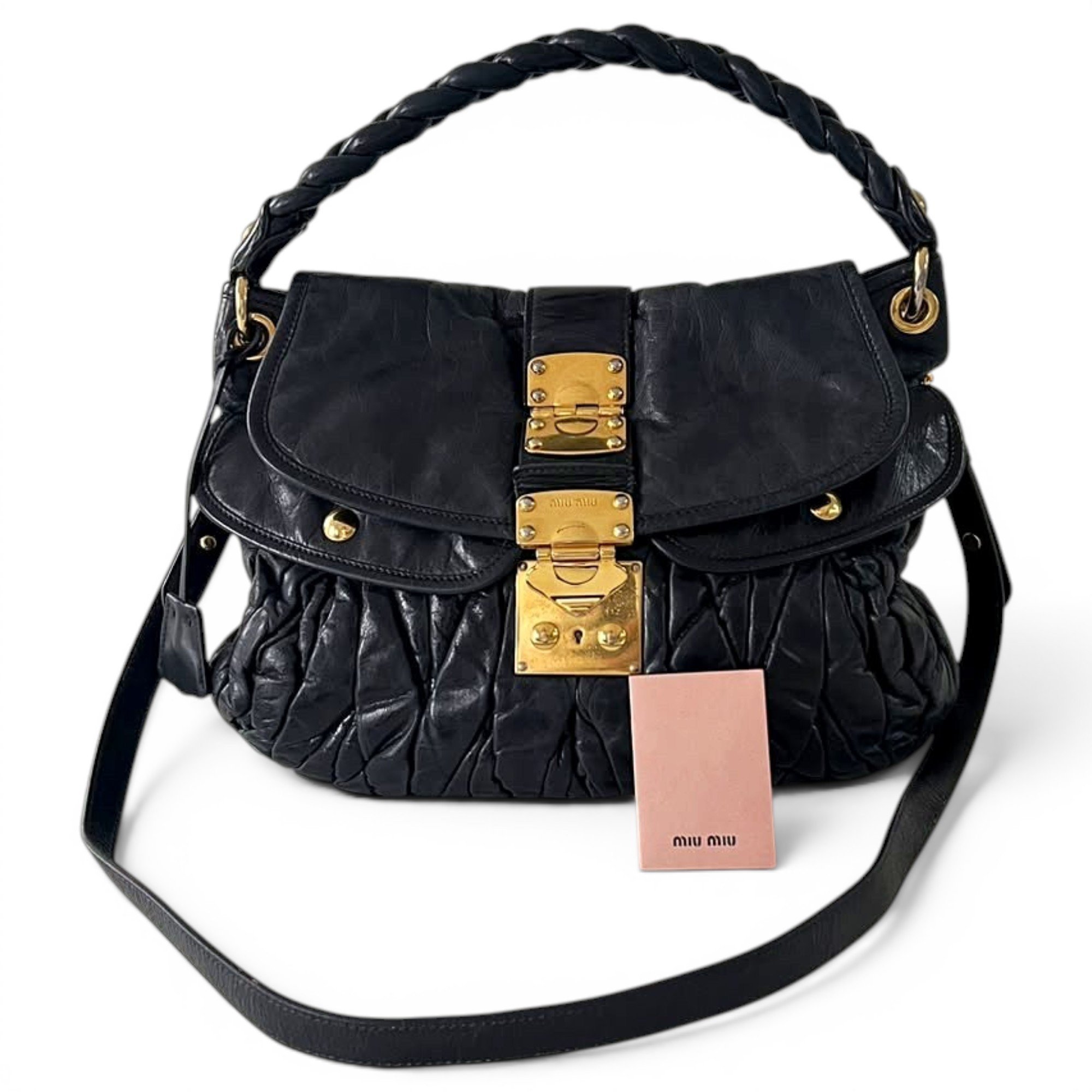 Matelassé leather handbag