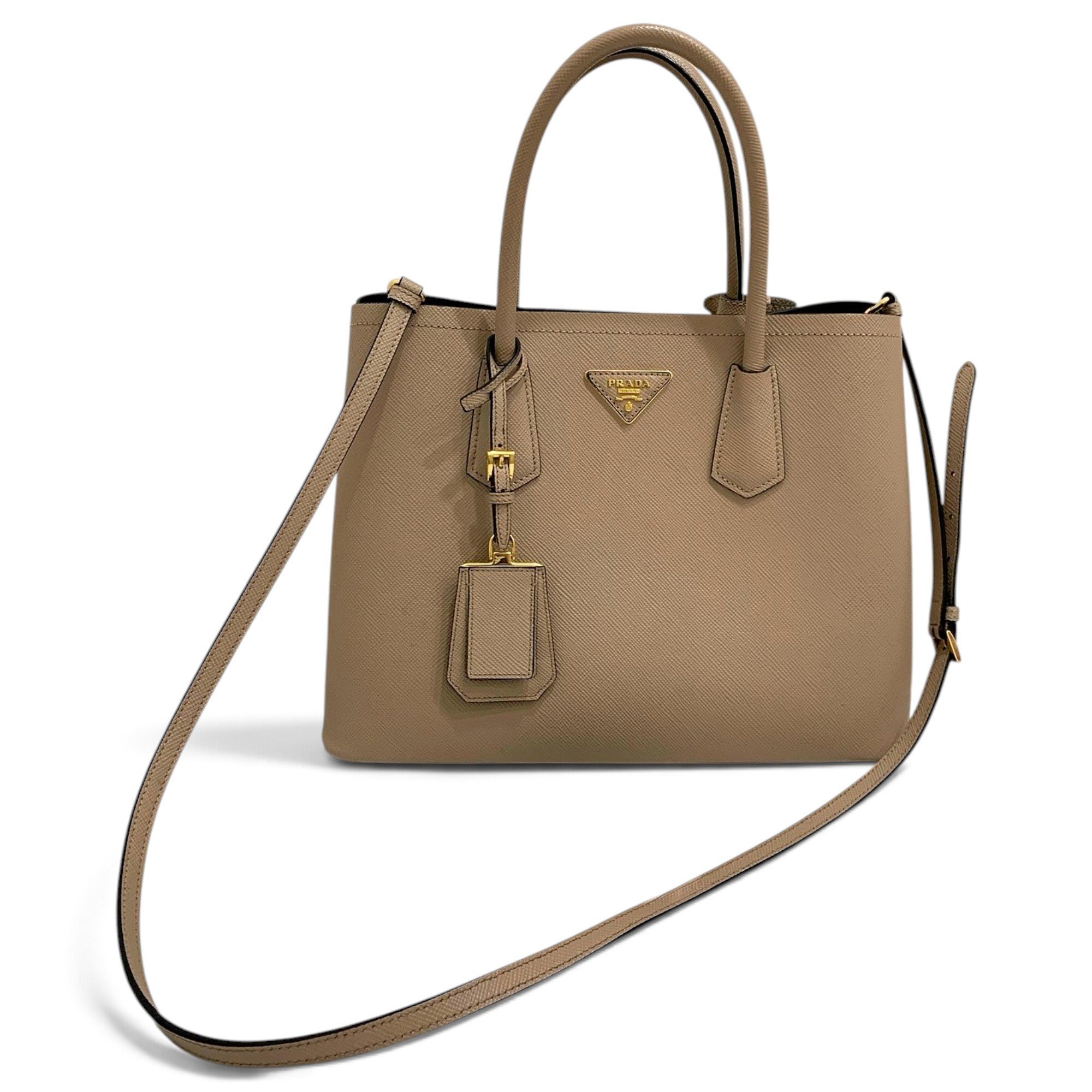 Prada Double leather tote