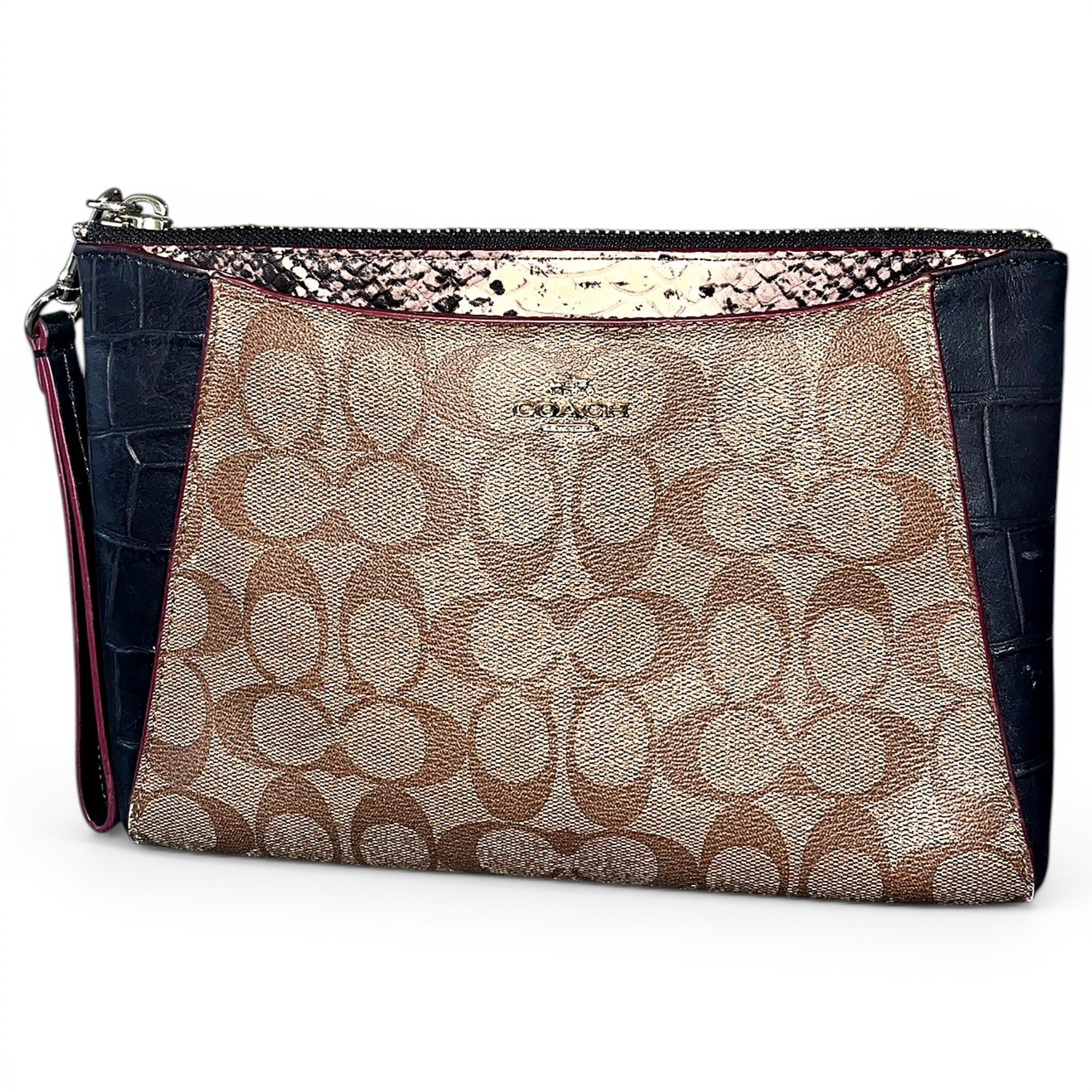 Crocodile clutch bag