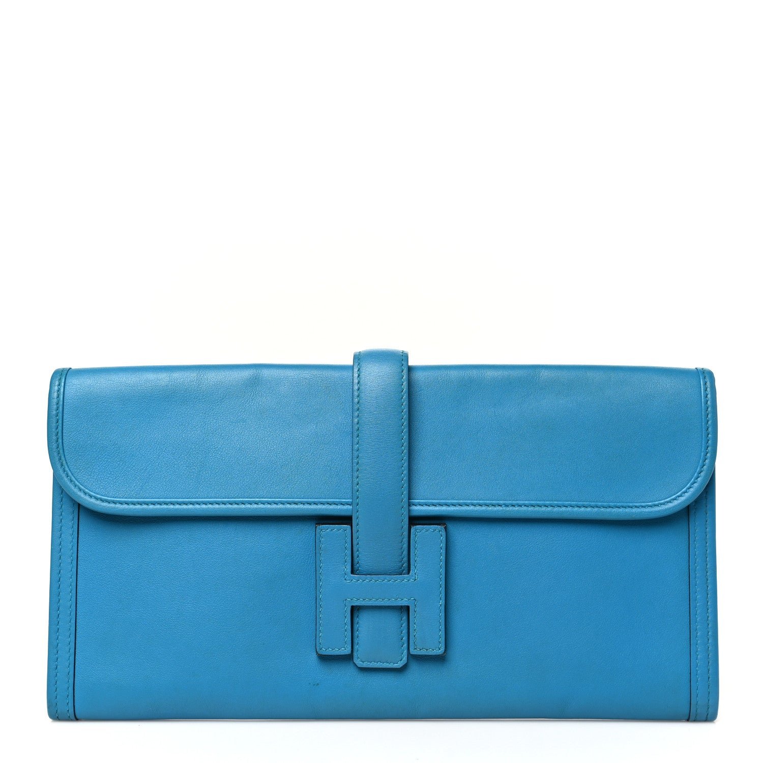 Hermes Swift Jige Elan 29 Clutch Turquoise