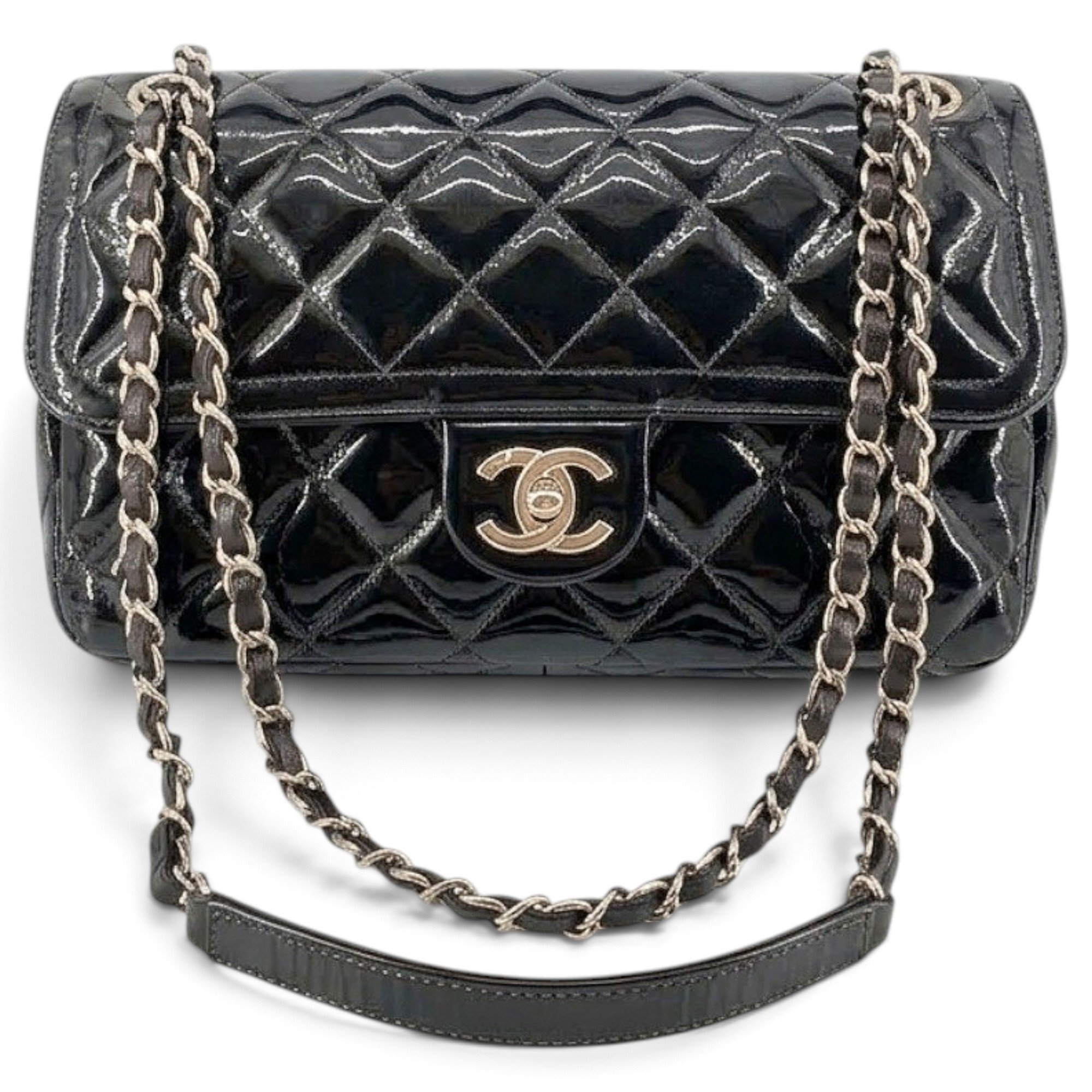 Patent leather crossbody bag