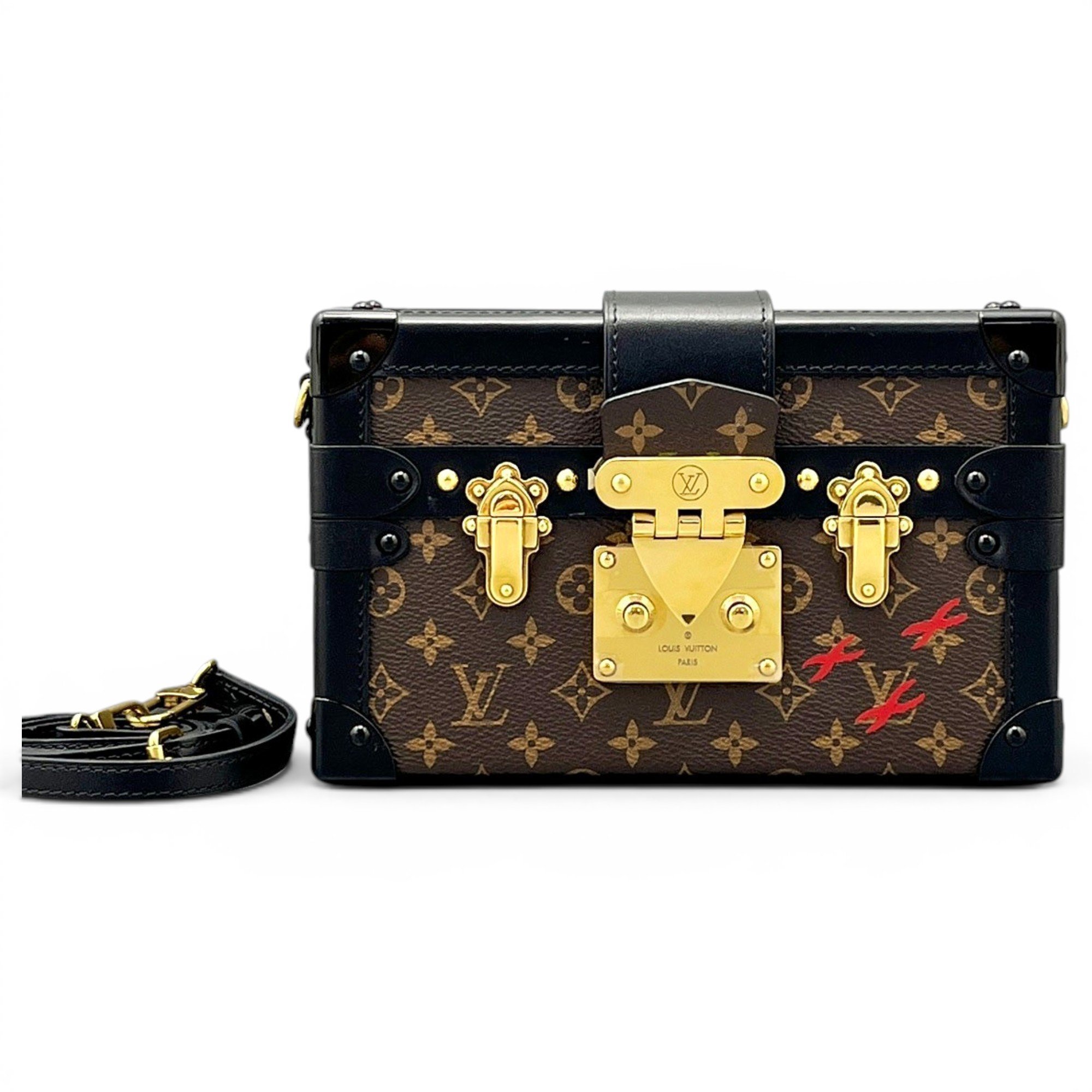 Petite Malle leather handbag