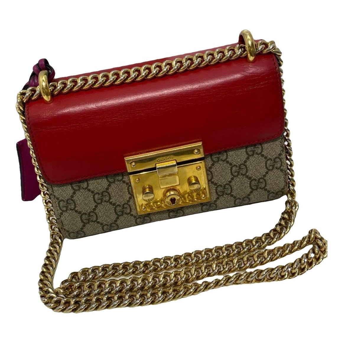 Padlock leather handbag