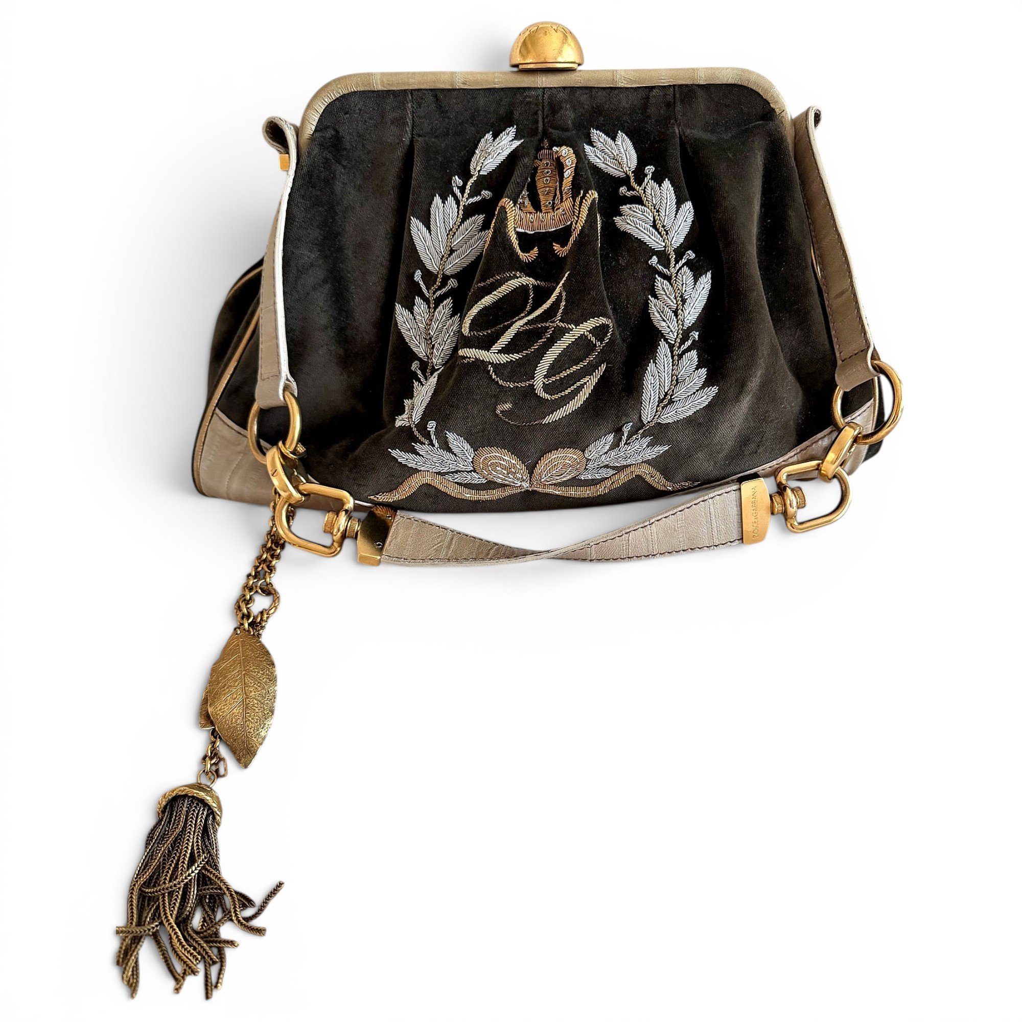 Velvet handbag