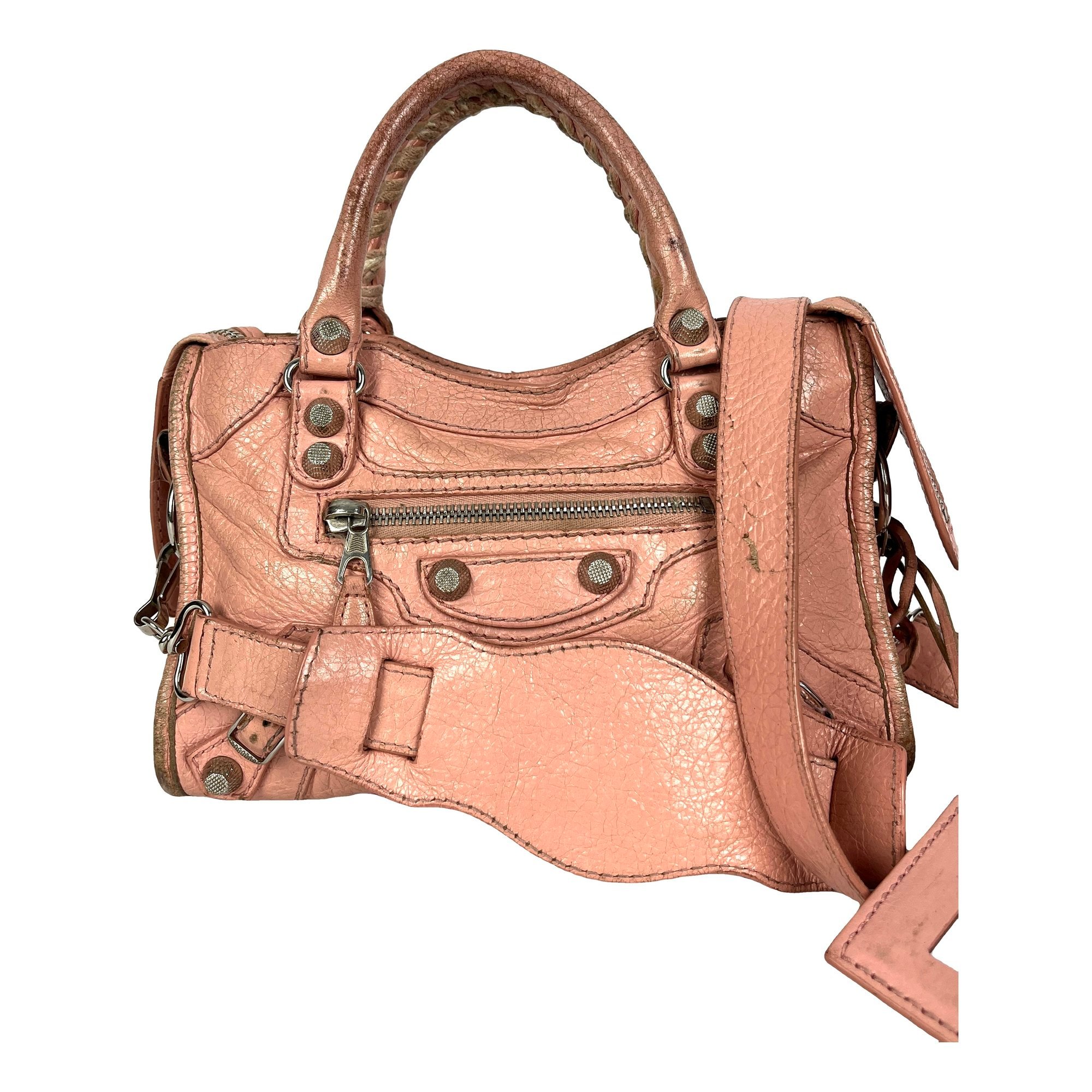 City leather handbag