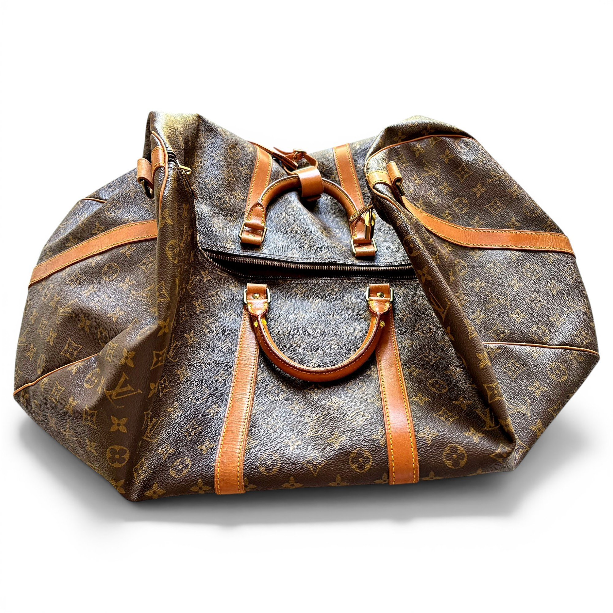 Keepall leather travel bag