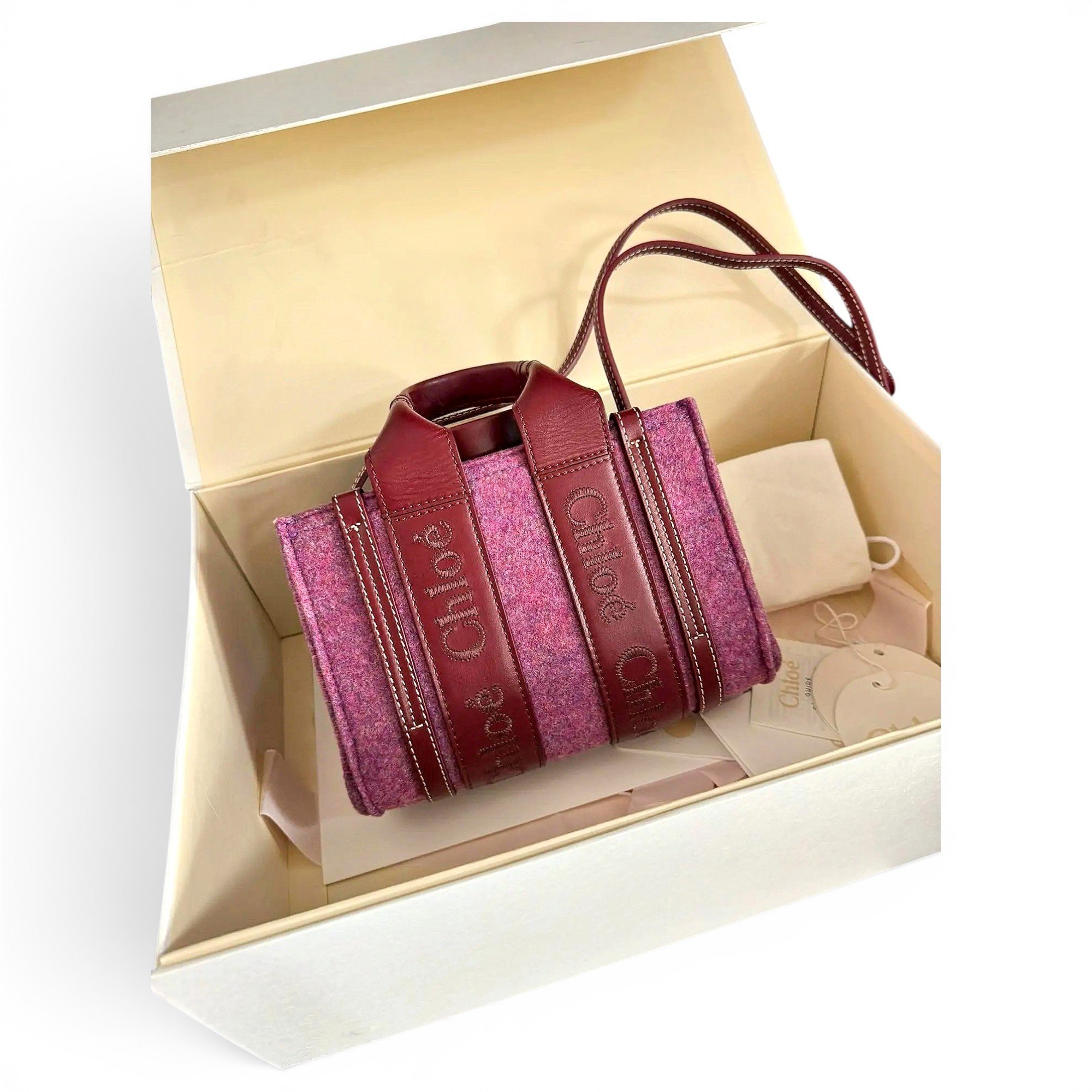 Woody tweed handbag