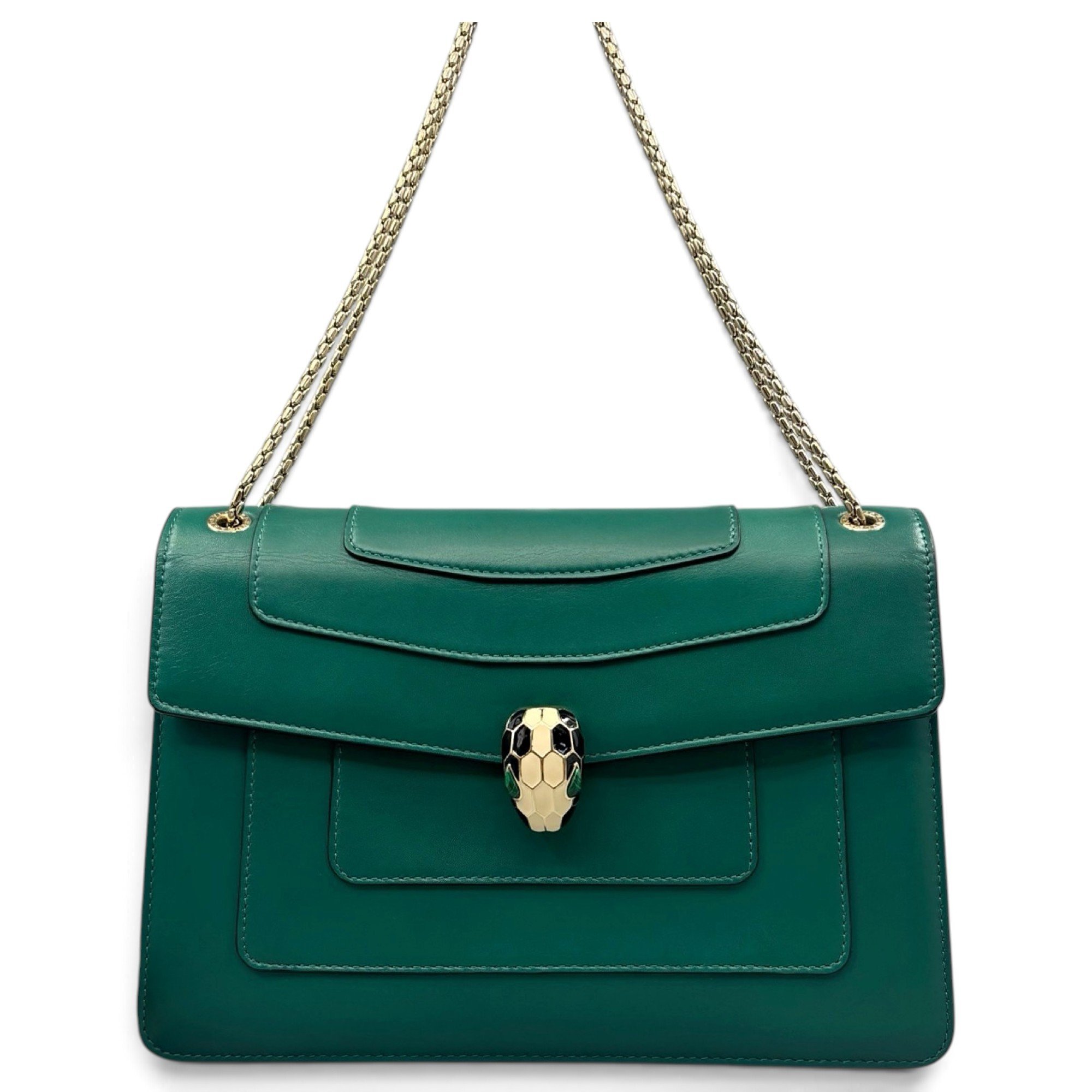 Serpenti leather handbag