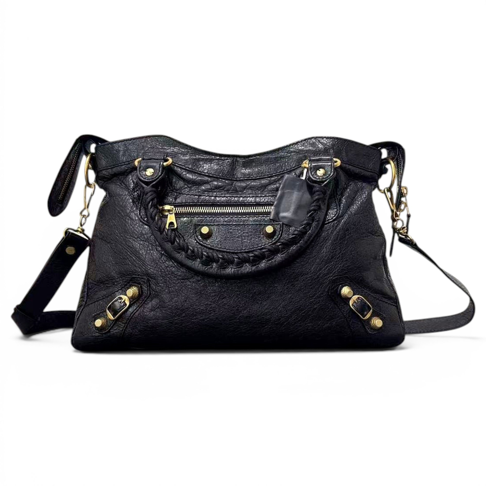 City leather handbag
