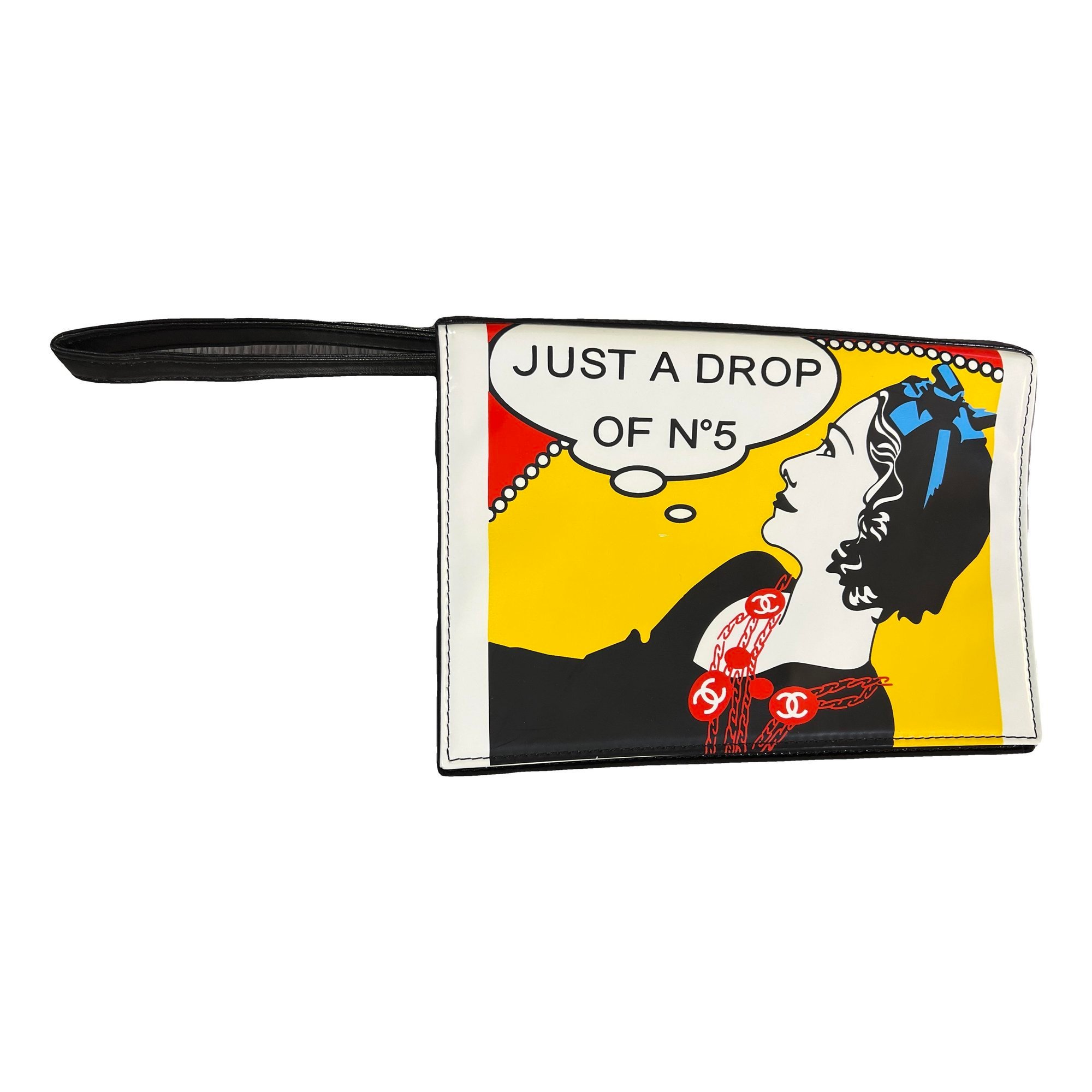Leather clutch bag