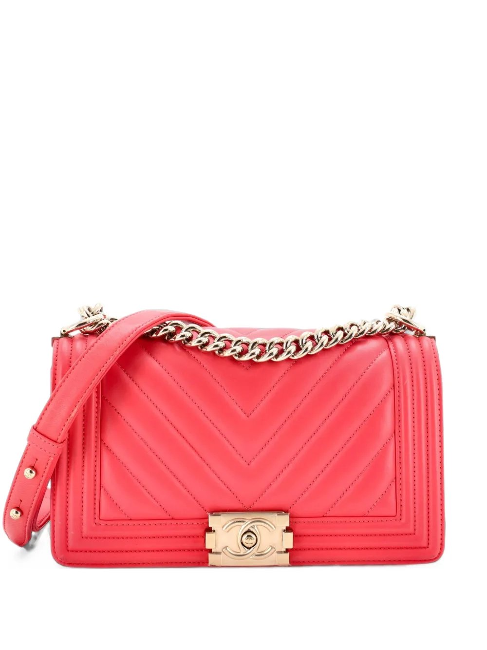 Boy Flap Bag Chevron Calfskin Old Medium shoulder bag