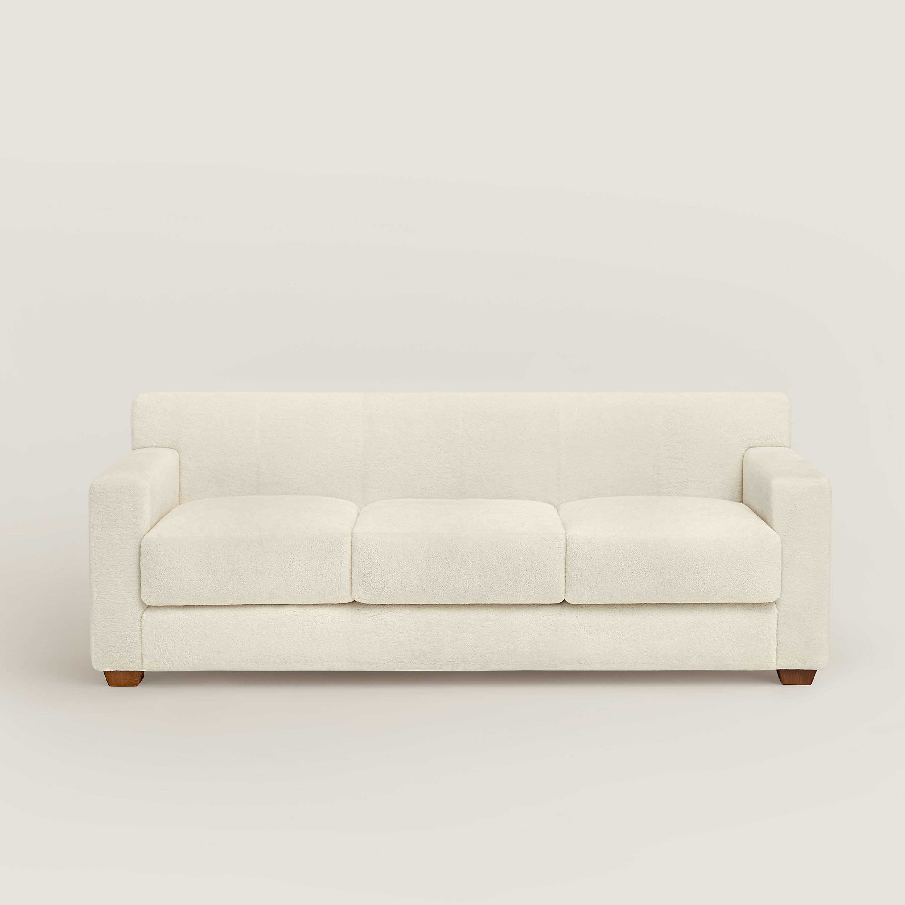 Reeditions J.-M. Frank par Hermès woolskin 3-seater sofa