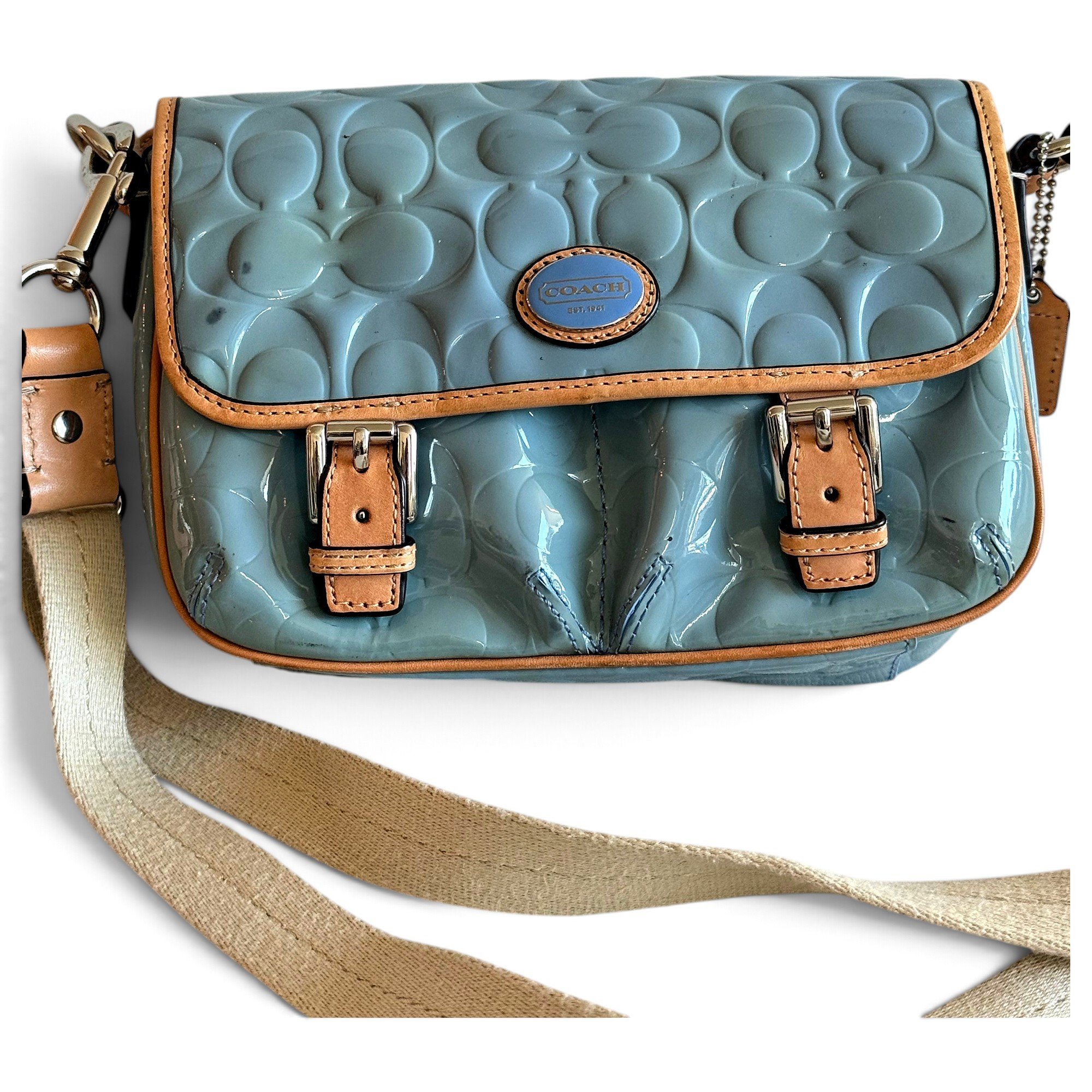 Patent leather crossbody bag