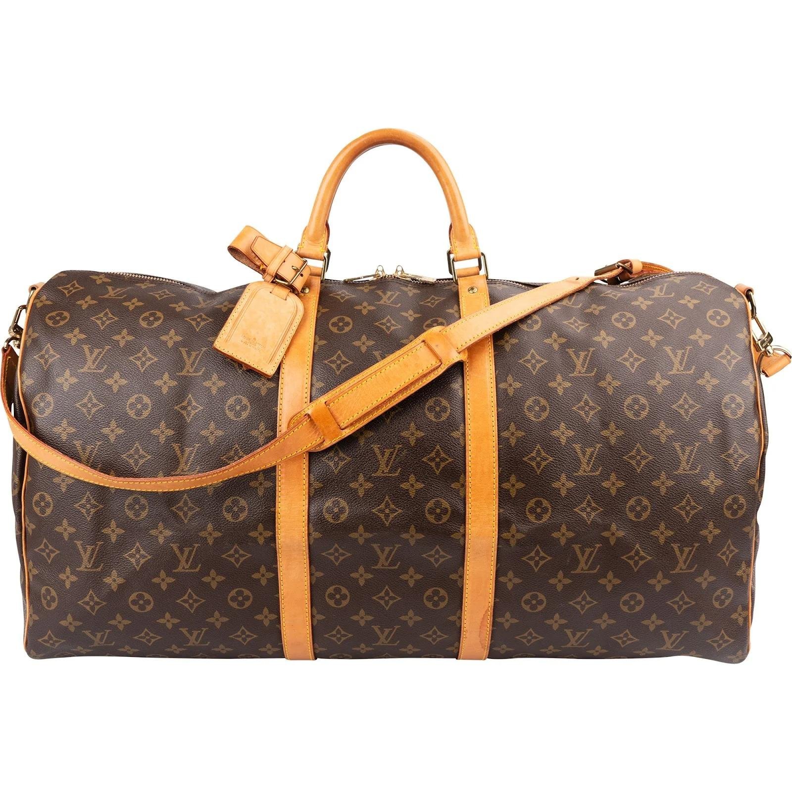 Keepall leather travel bag