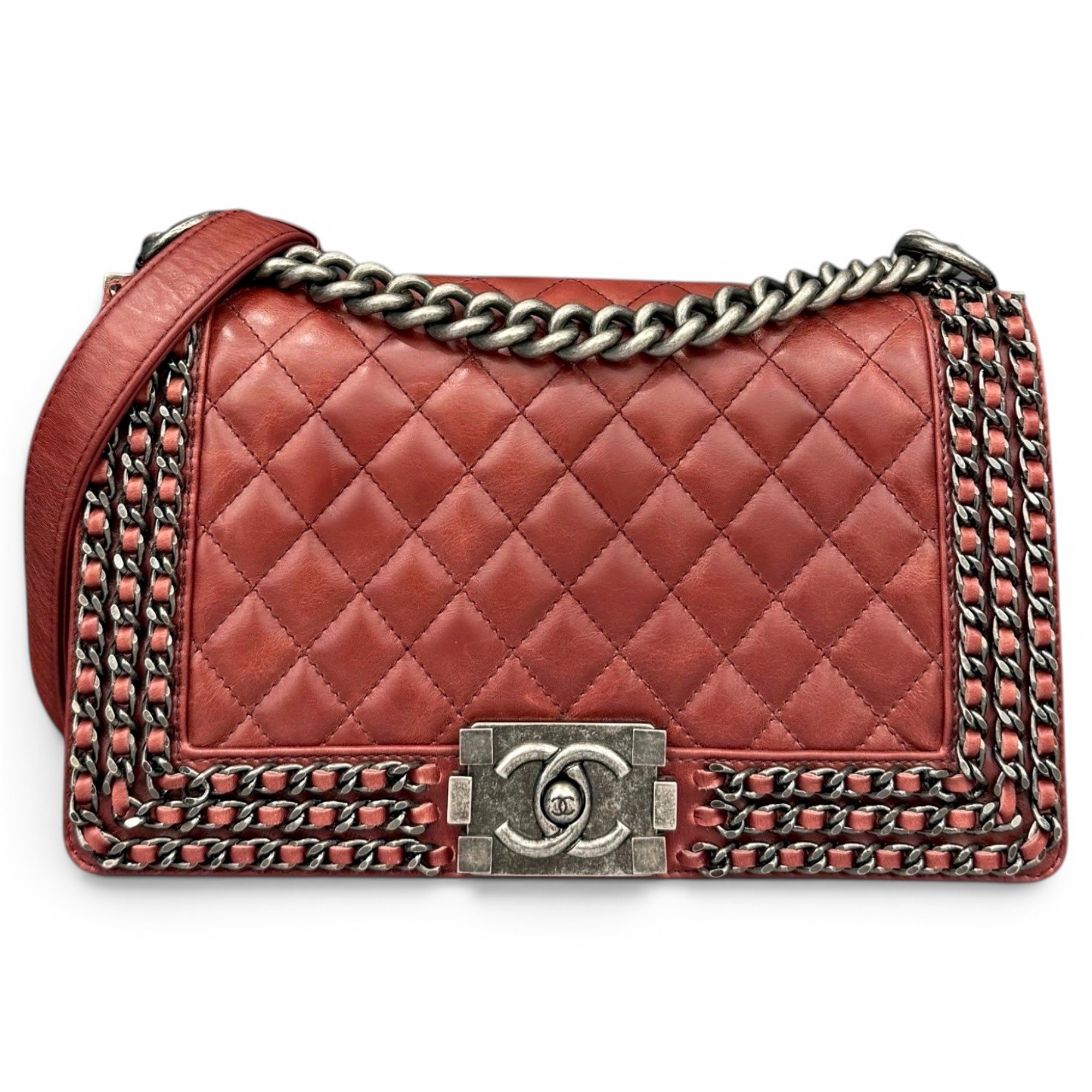 Boy pony-style calfskin handbag