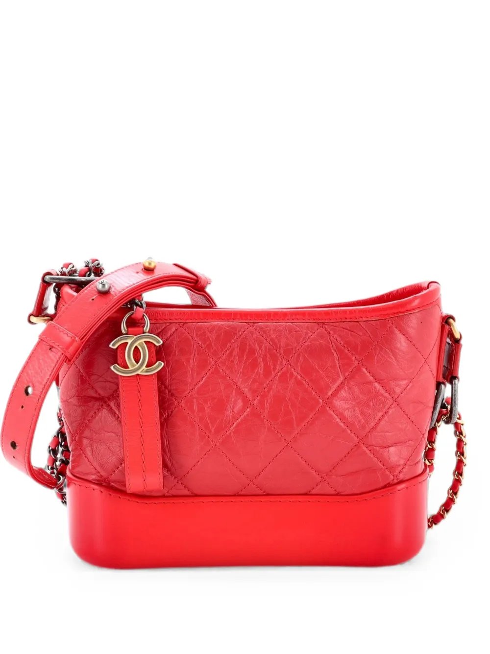 Gabrielle Quilted Aged Calfskin Small hobo bag