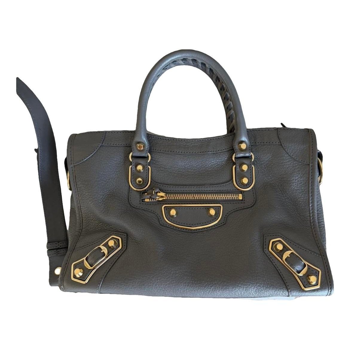 Classic Metalic leather handbag