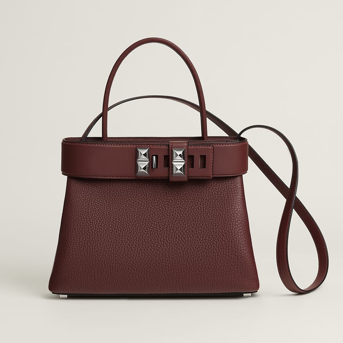 Rouge Sellier Bolsa Médor Clous