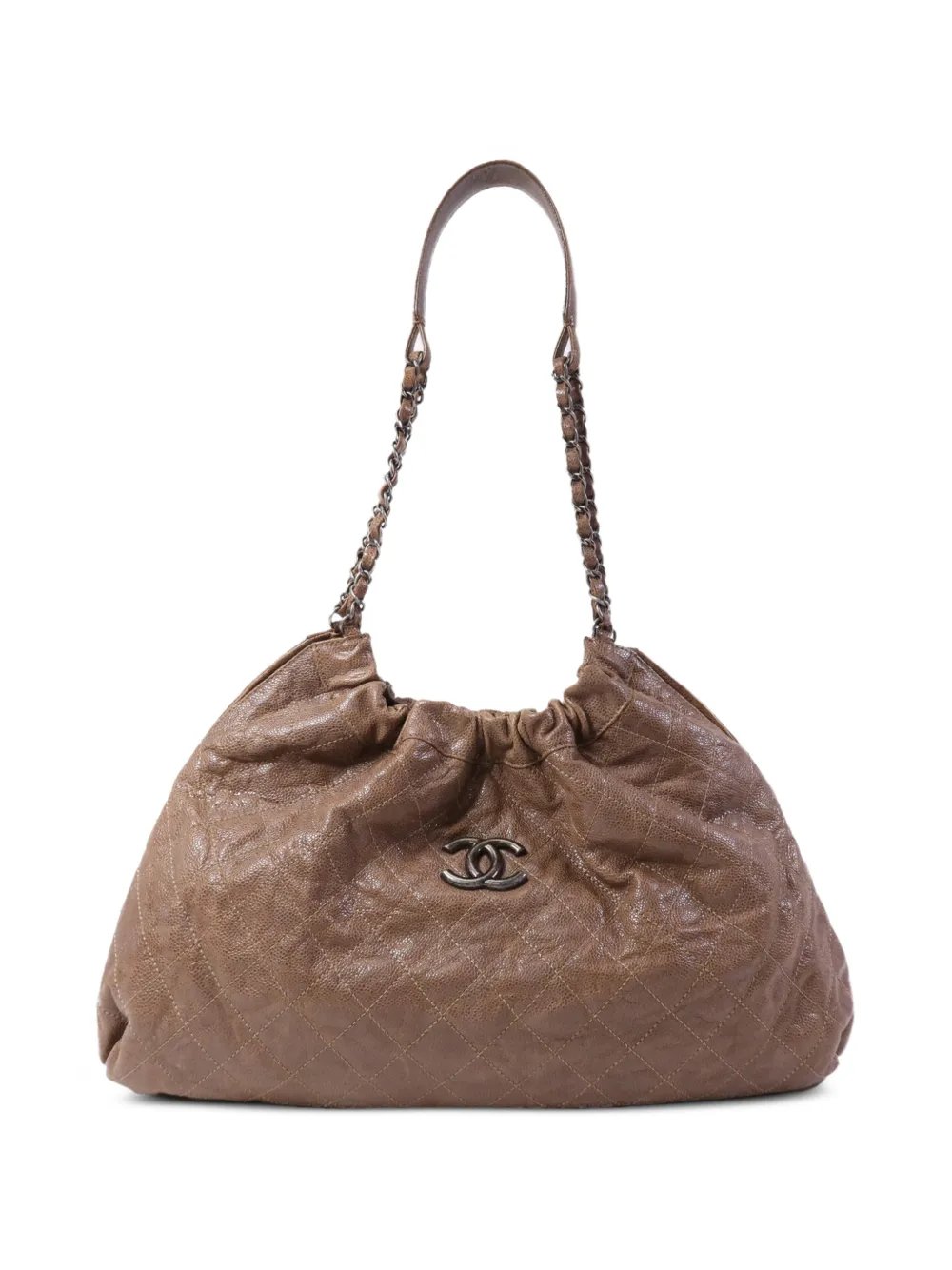 CC diamond-quilted shoulder bag